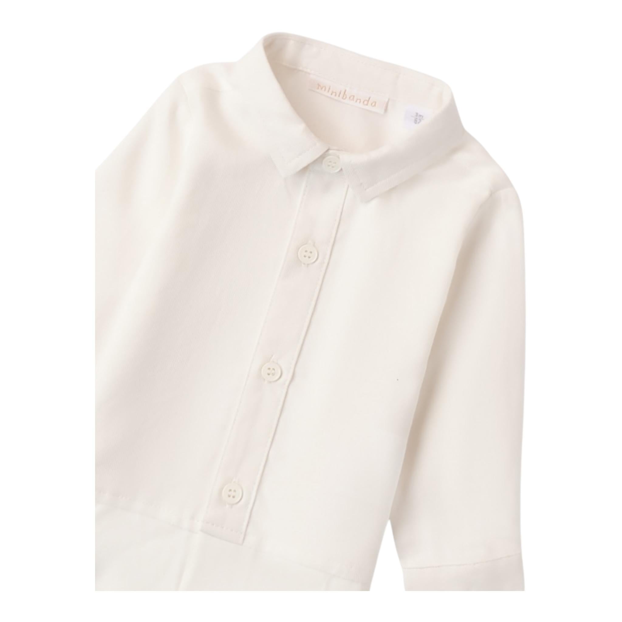 MINI BANDA camicia modello body tinta unita Panna per Neonato 3A606 PANNA MINI BANDA