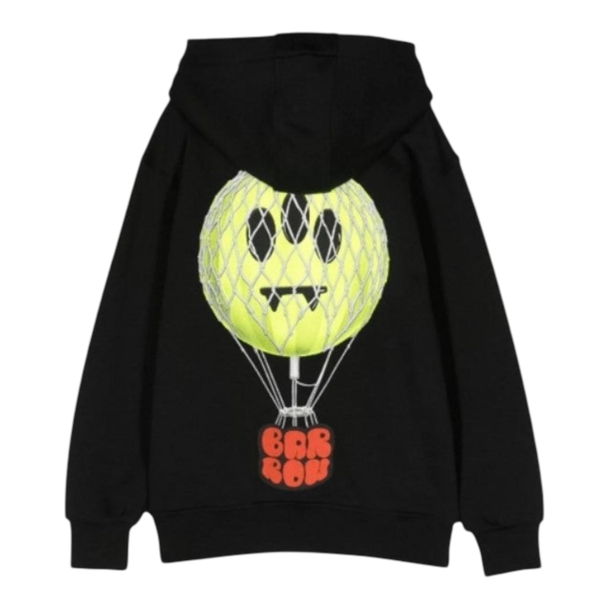 BARROW KIDS felpa chiusa con cappuccio tnta unita con logo Nero per Bambino F3BKJUHS071 NERO BARROW KIDS