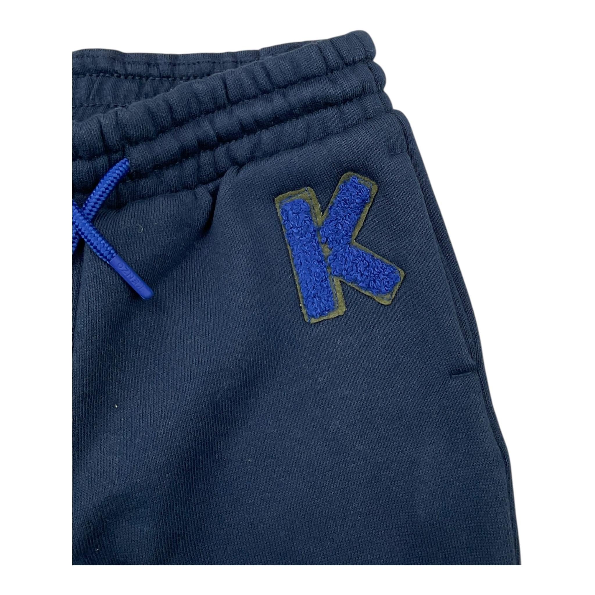 KENZO pantalone tuta tinta unita con logo Blu per Neonato K04238 BLU KENZO