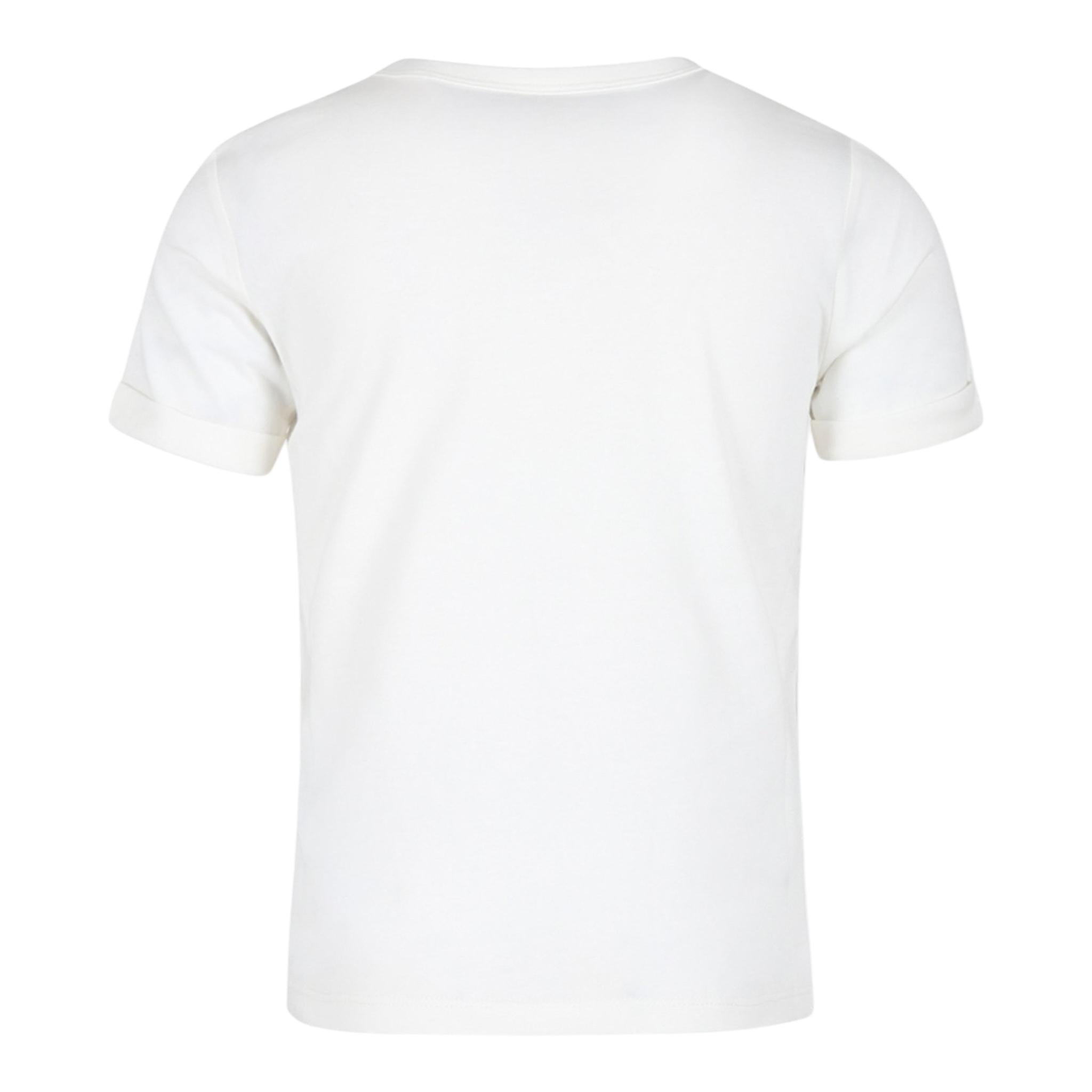 STELLA McCARTNEY t-shirt girocollo tinta unita con stampe in contrasto Panna per Bambina TV8E21J PANNA STELLA McCARTNEY