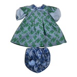 MIMISOL set abito tinta unita con fantasia-coulotte Azzurro per Neonata MGAB071 AZZURRO MIMISOL