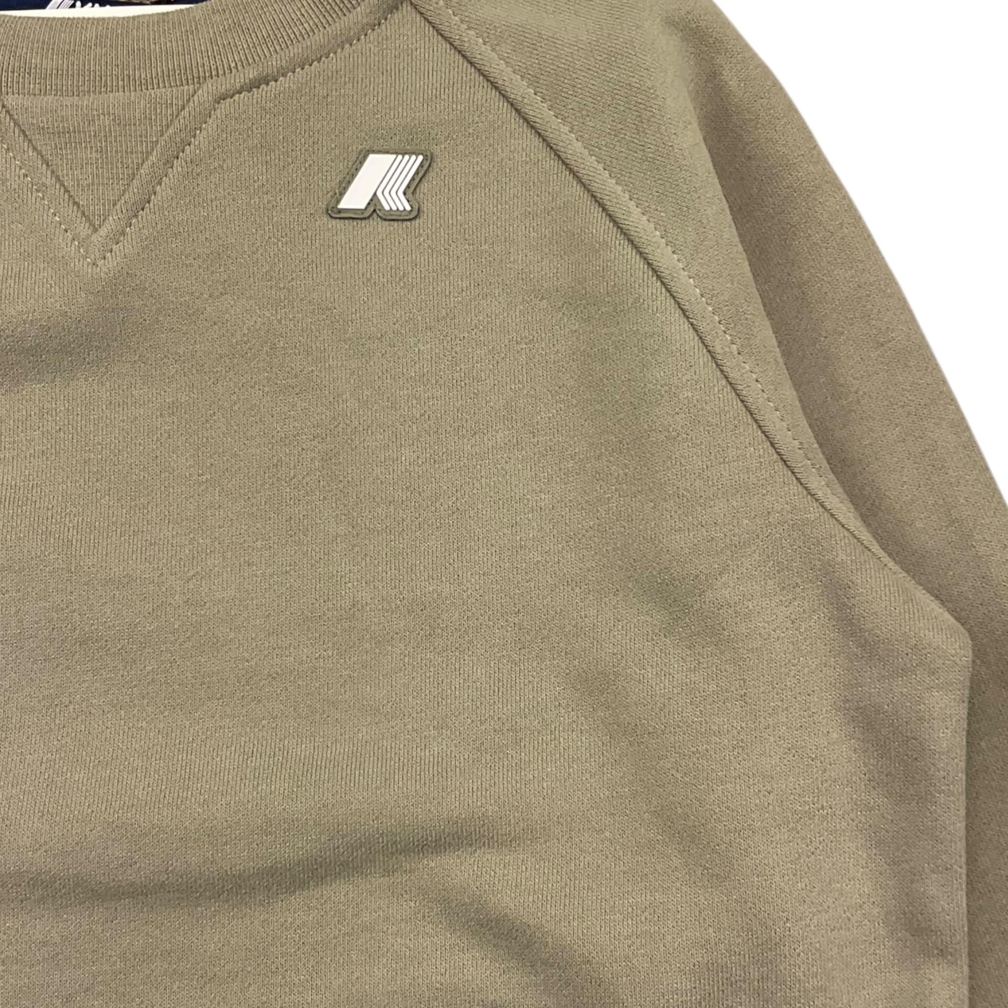 K-WAY felpa girocollo tinta unita con stampa Verde per Bambino K51348W VERDE K-WAY