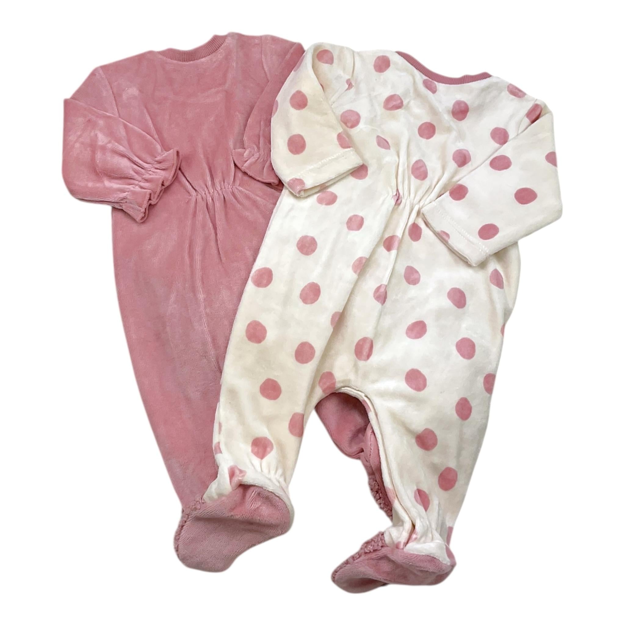 MAYORAL set tutine manica lunga tinta unita in ciniglia Rosa per Neonata 2781X ROSA MAYORAL