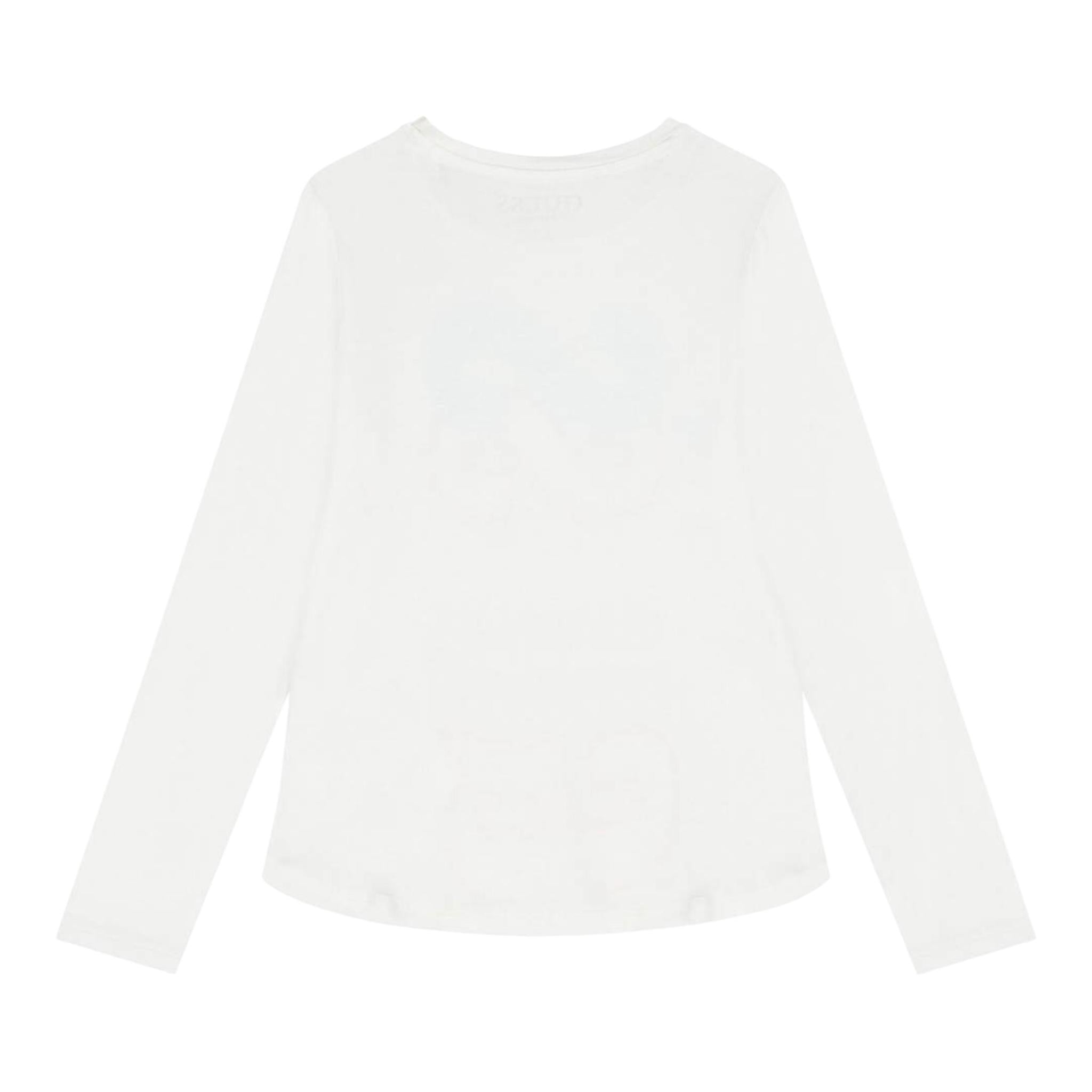 GUESS shirt girocollo tinta unita con stampa Bianco per Neonata K4YI06KAPO0 BIANCO GUESS