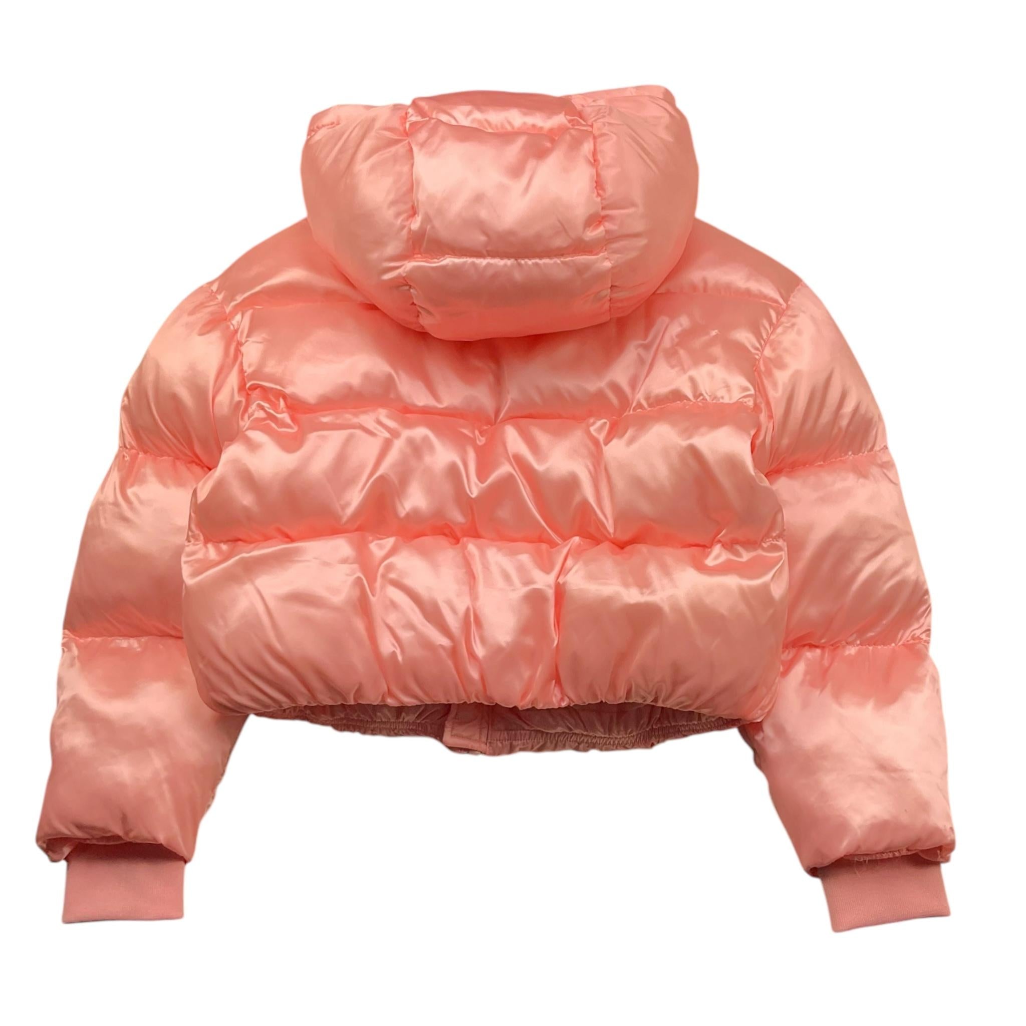 MOSCHINO giubbino tinta unita con zip e cappuccio Rosa per Bambina HDS053 ROSA MOSCHINO