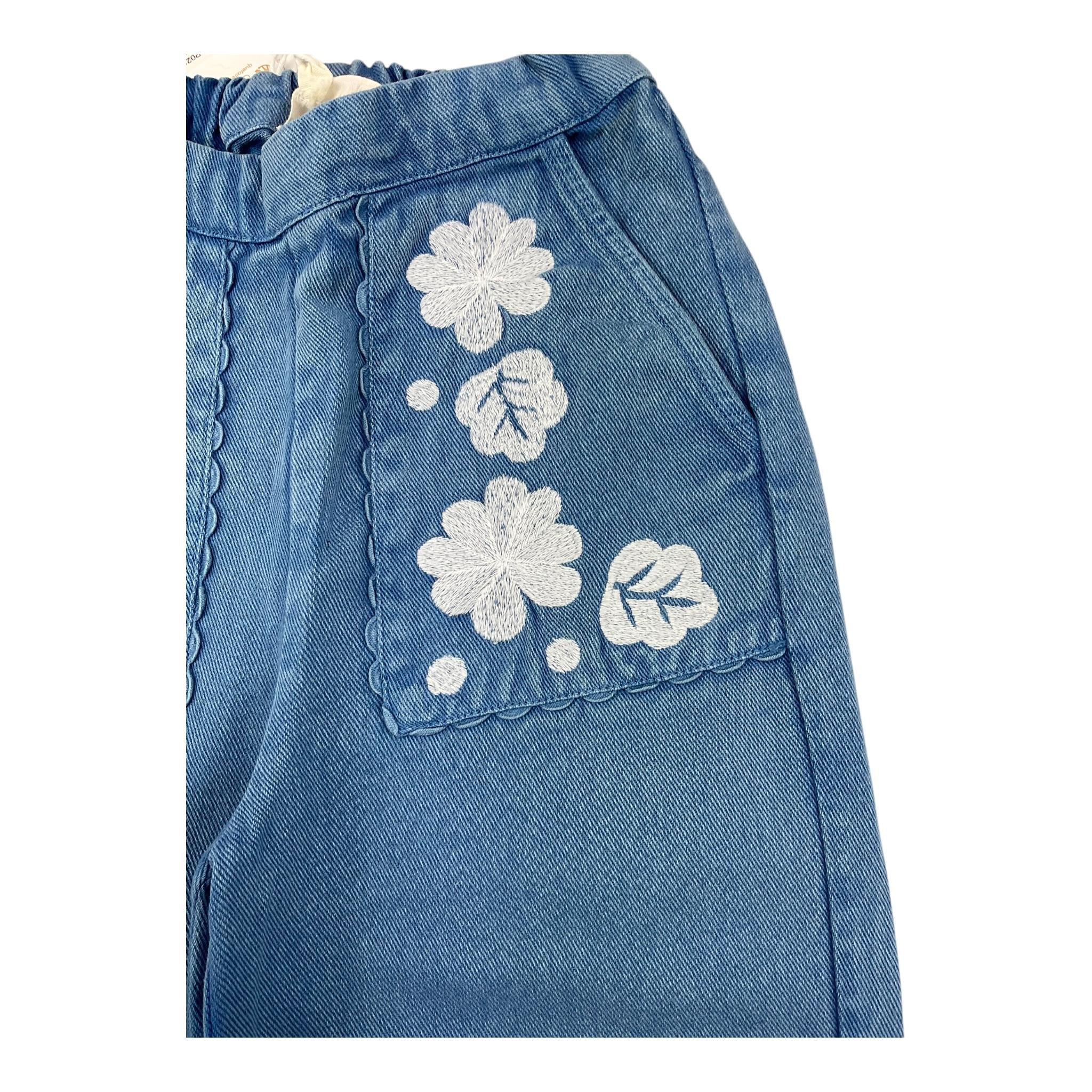 LOUISE MISHA jeans tinta unita modello a palazzo Azzurro per Bambina GRIW24 AZZURRO LOUISE MISHA