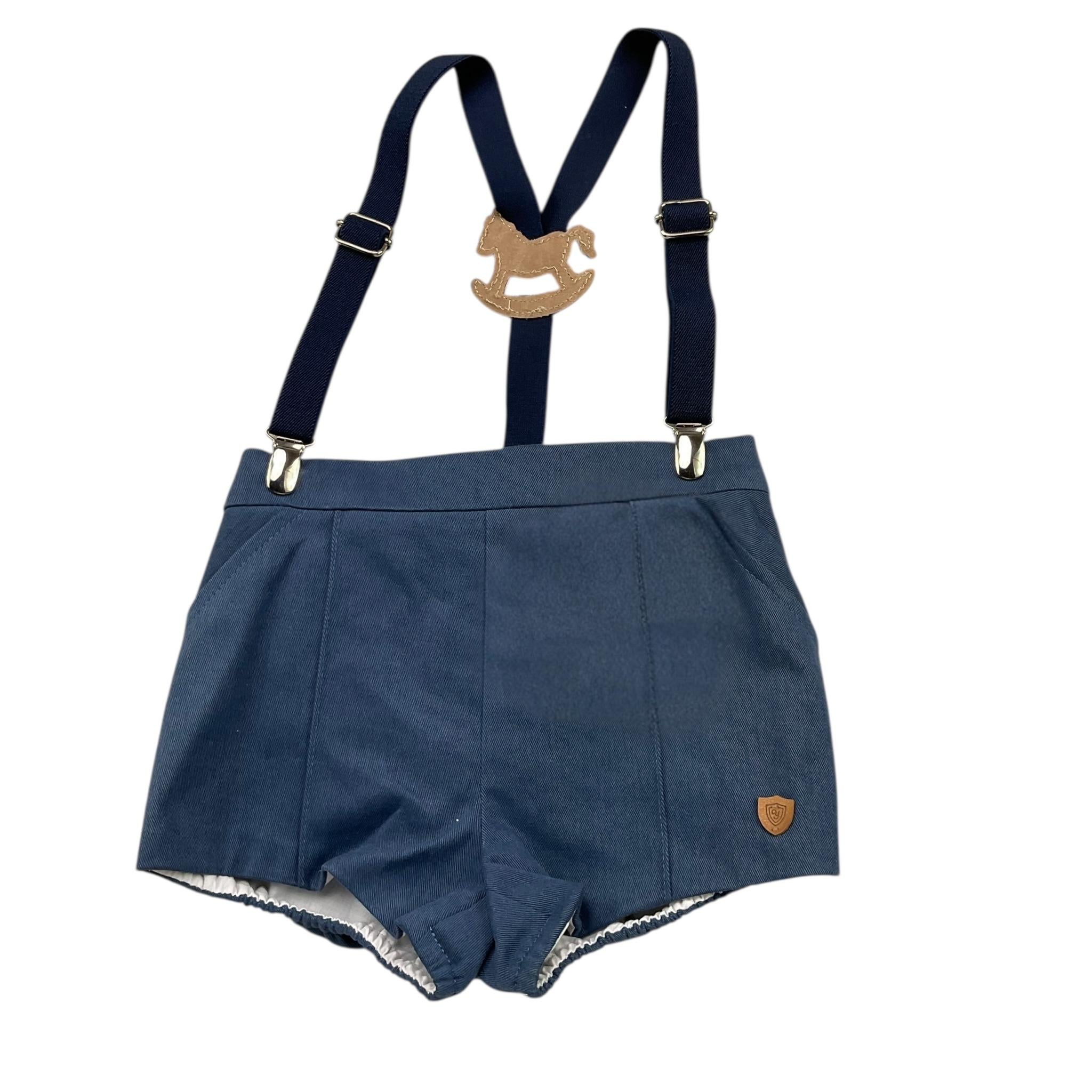 YOEDU salopette tinta unita modello bermuda Blu per Bambino 3050J BLU YOEDU