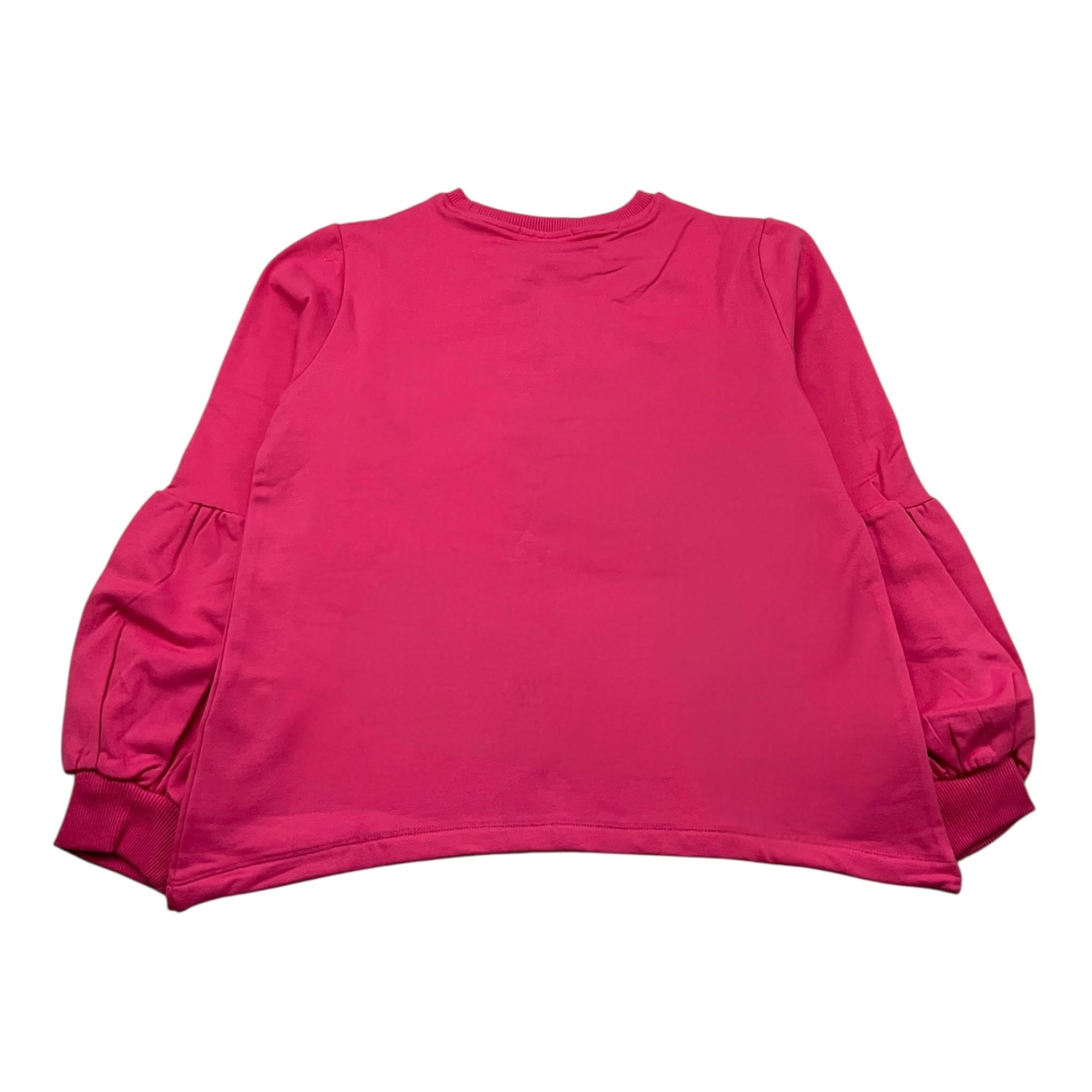 GAELLE felpa chiusa girocollo tinta unita constampa logo Fuxia per Bambina 2741F00359 FUXIA GAELLE