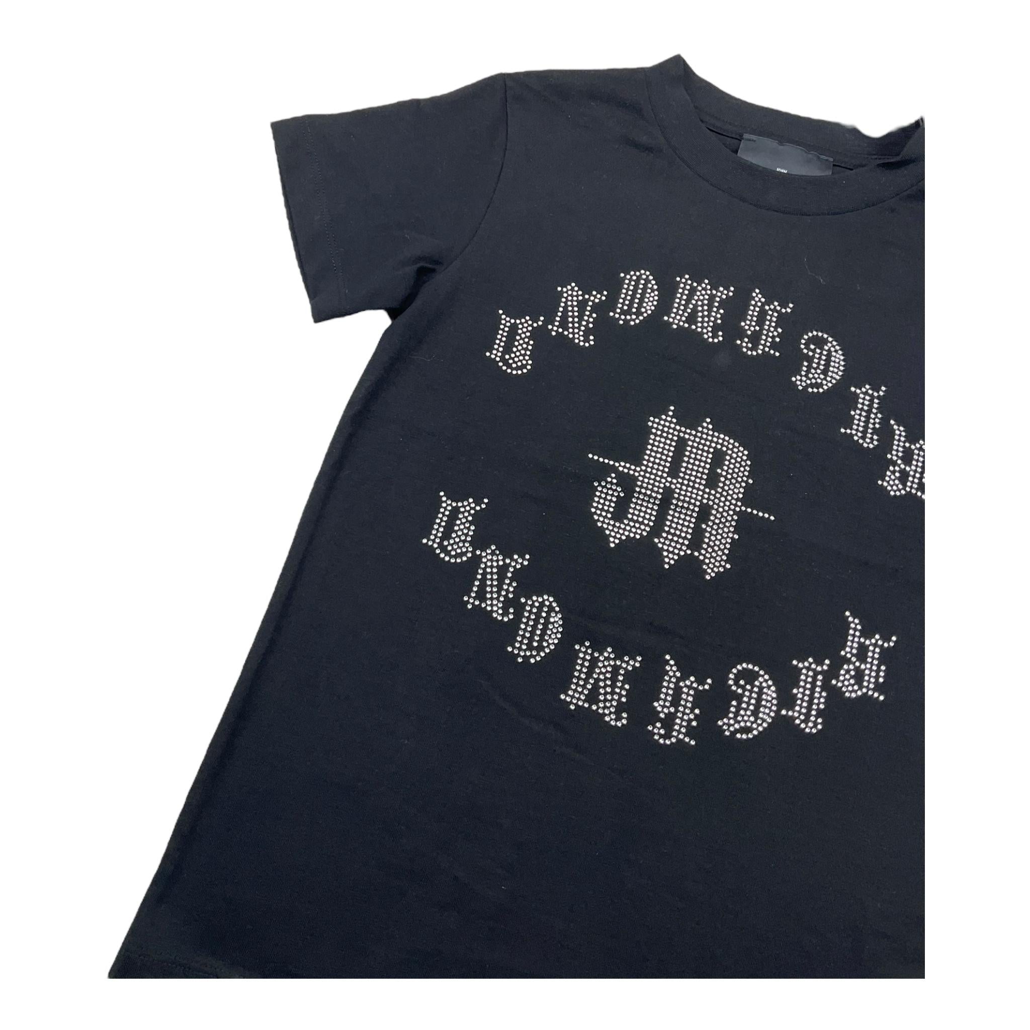 JOHN RICHMOND t-shirt girocollo tinta unita con brillantini Nero per Bambina RBA25036TS NERO JOHN RICHMOND