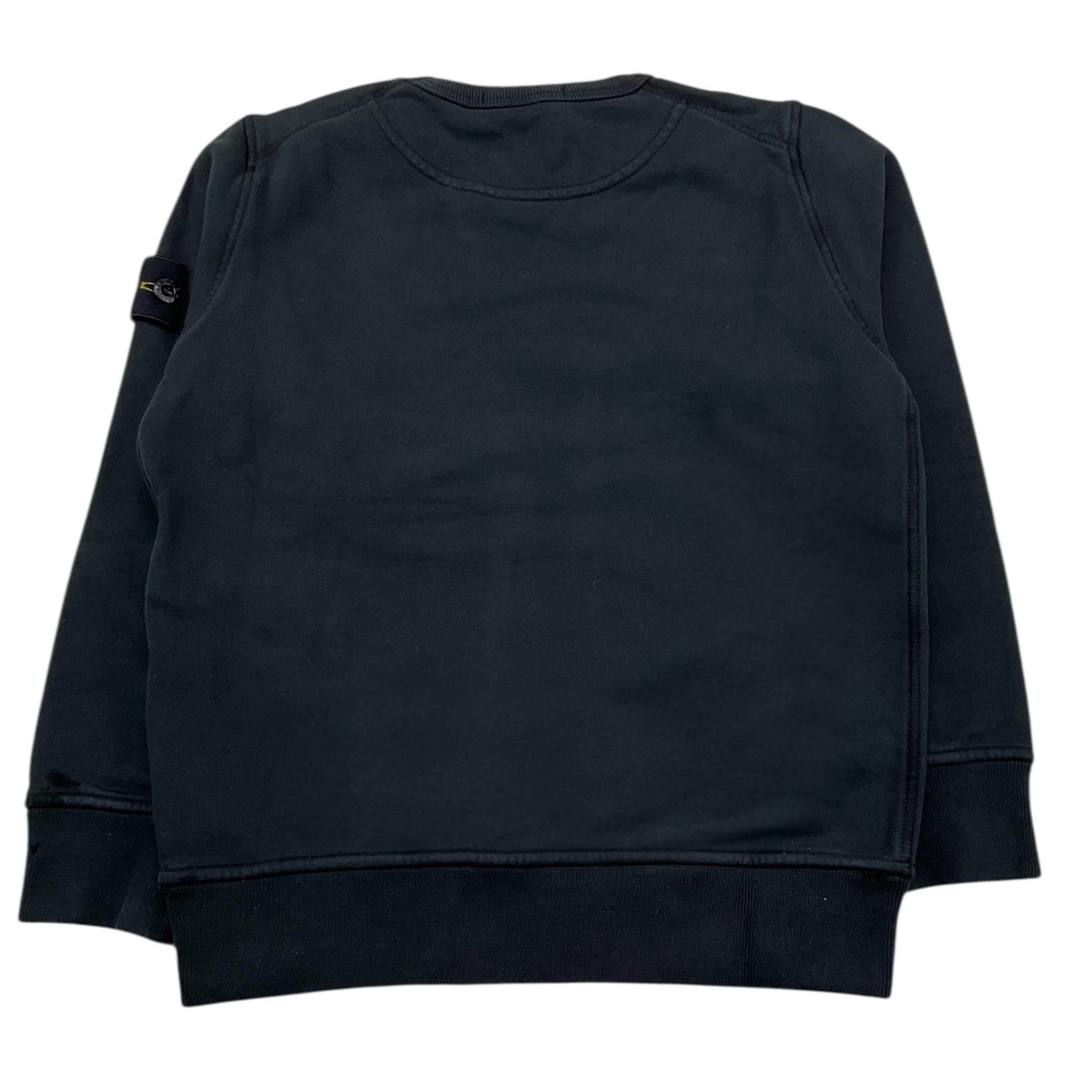 STONE ISLAND felpa chiusa girocollo tinta unita Nero per Bambino 791661320 NERO STONE ISLAND