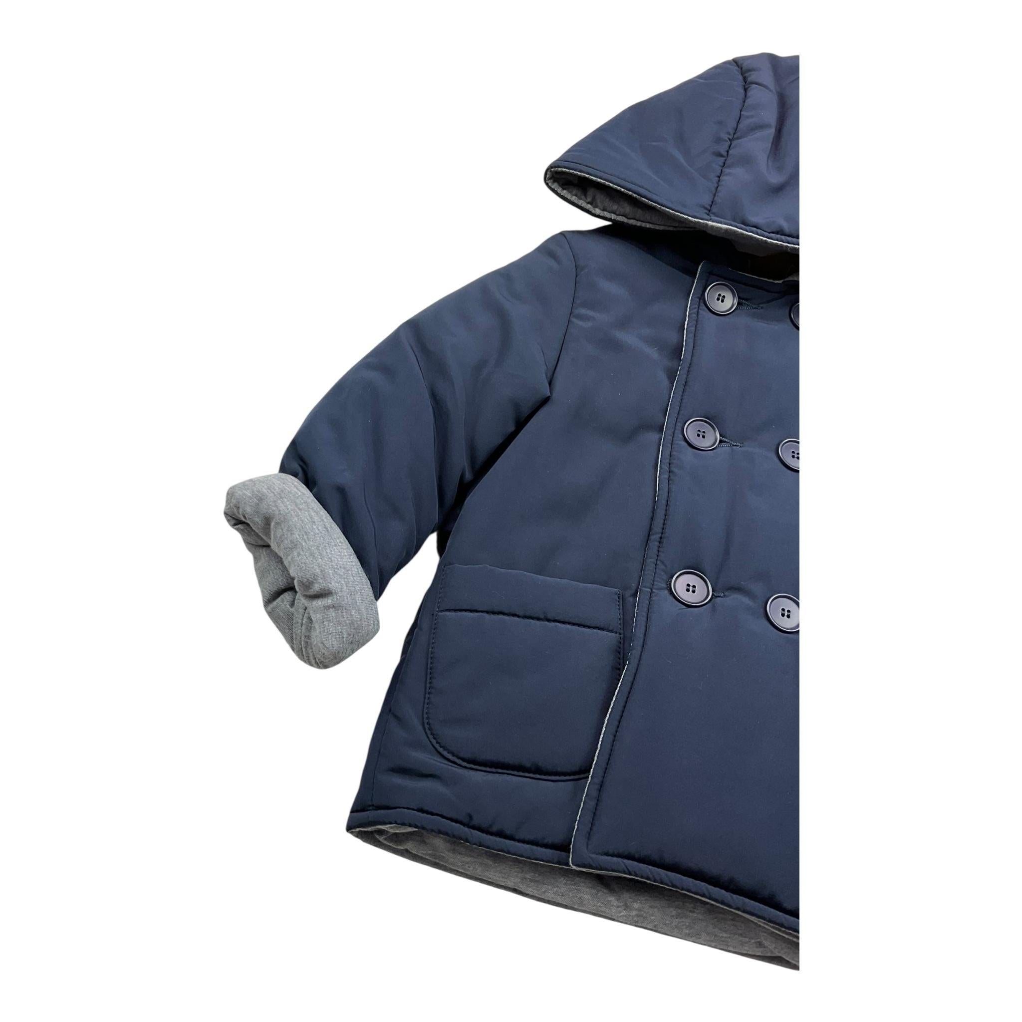 IL GUFO giubbino tinta unita cn cappuccio Blu per Neonato A22GM023N0001 BLU IL GUFO