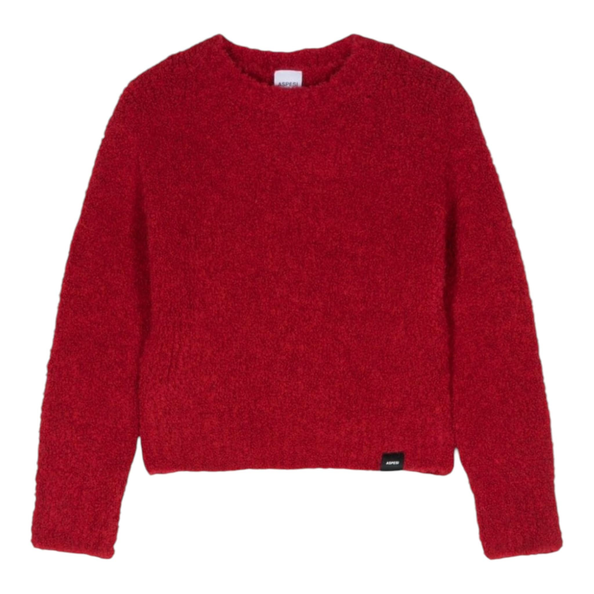 ASPESI maglia girocollo tinta unita Rosso per Bambina F24042MAEM909 ROSSO ASPESI
