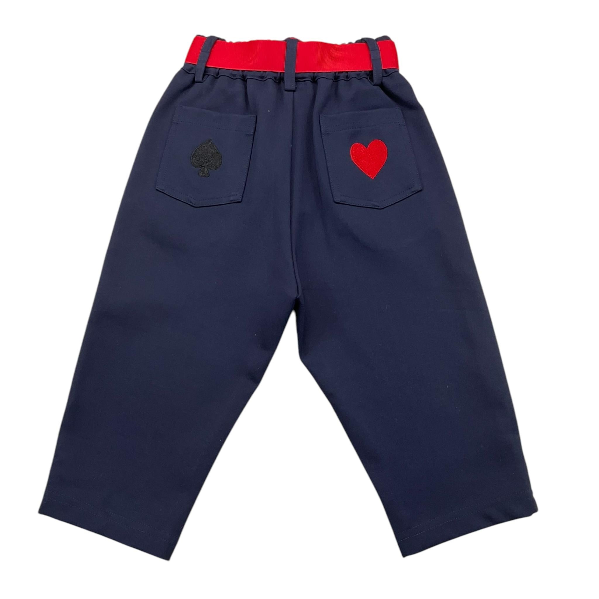 TRUSSARDI pantalone tinta unita con cintura in contrasto Blu per Neonata TIA25222PA BLU TRUSSARDI
