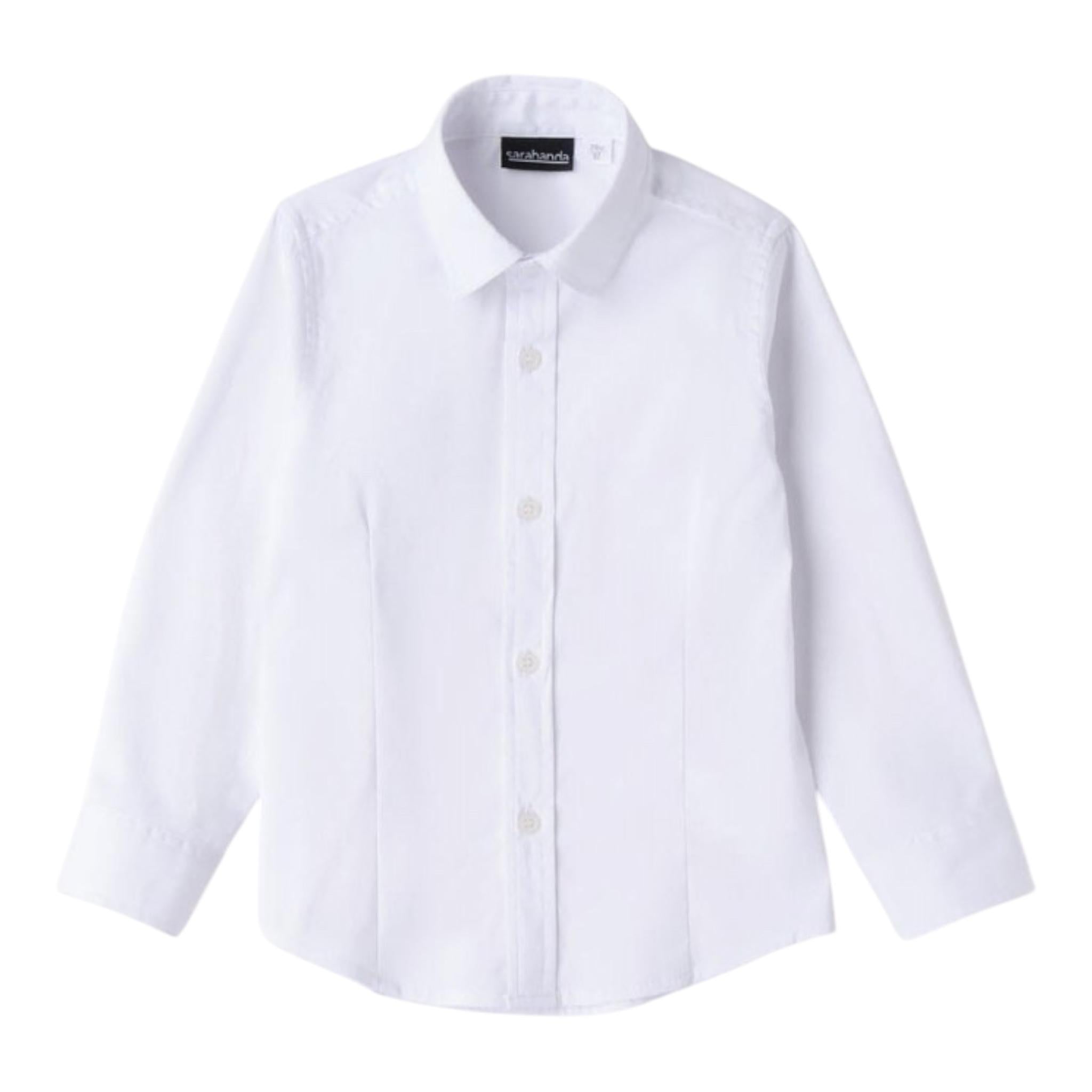 SARABANDA camicia tinta unita con bottoni Bianco per Bambino 06111 BIANCO SARABANDA