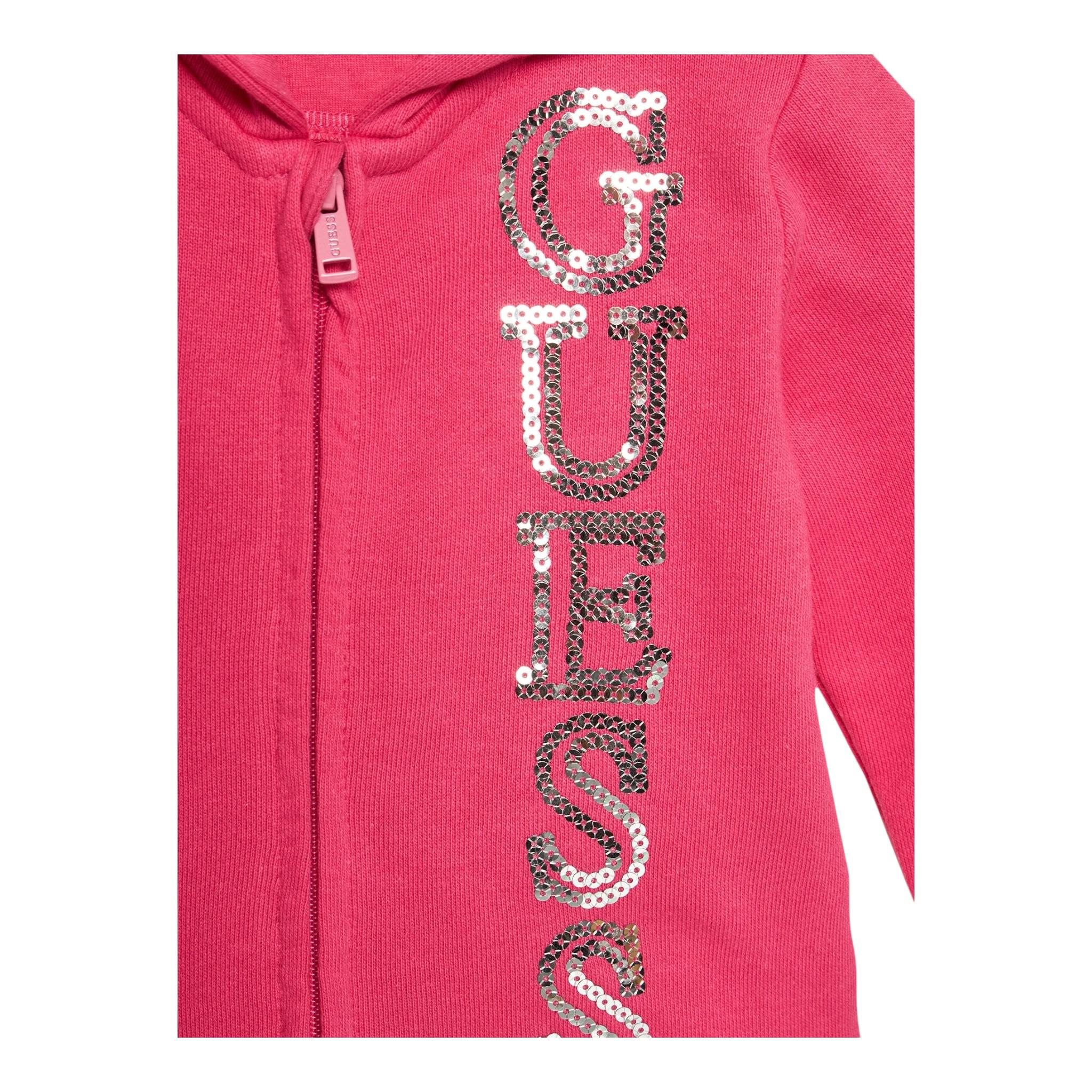 GUESS completo 2 pezzi felpa-pantalone tinta unita Fuxia per Neonata K4YG00KA6R4 FUXIA GUESS