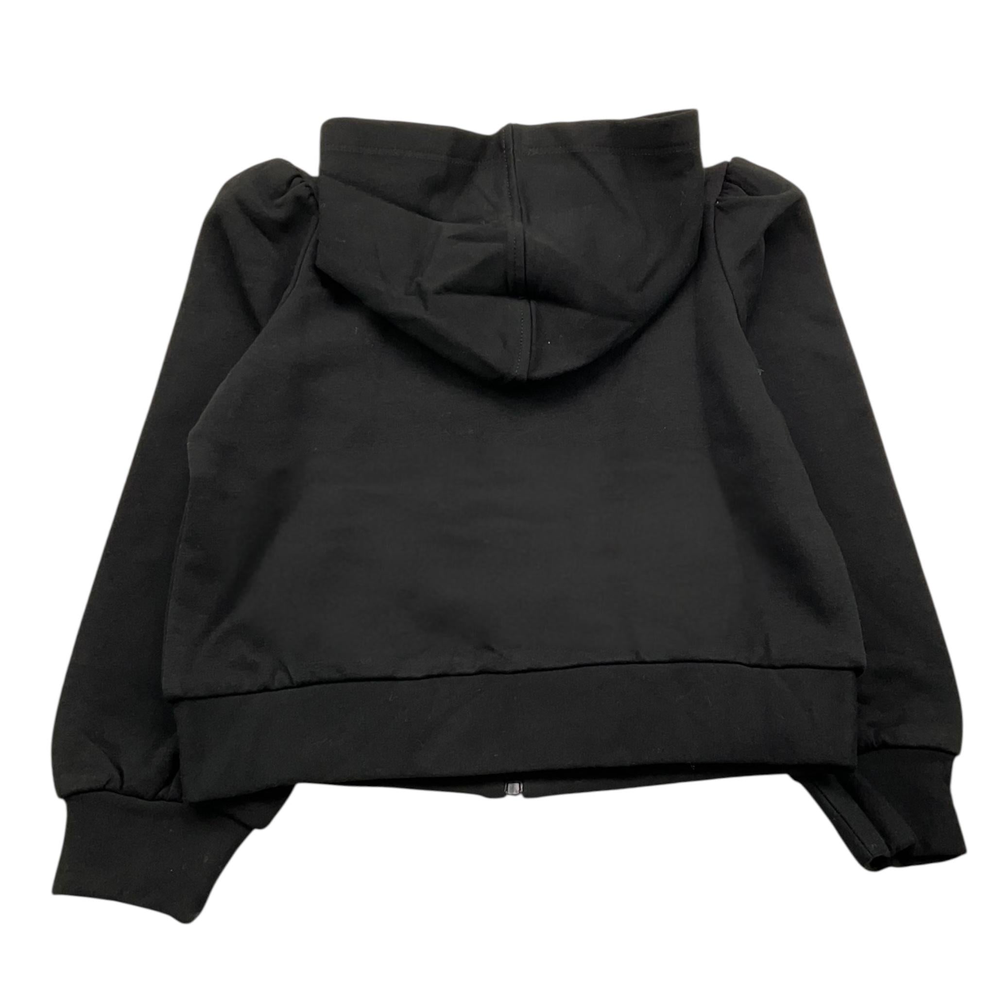 LIU JO felpa con zip e cappuccio tinta unita con brillantini Nero per Bambina KF4109 NERO LIU JO