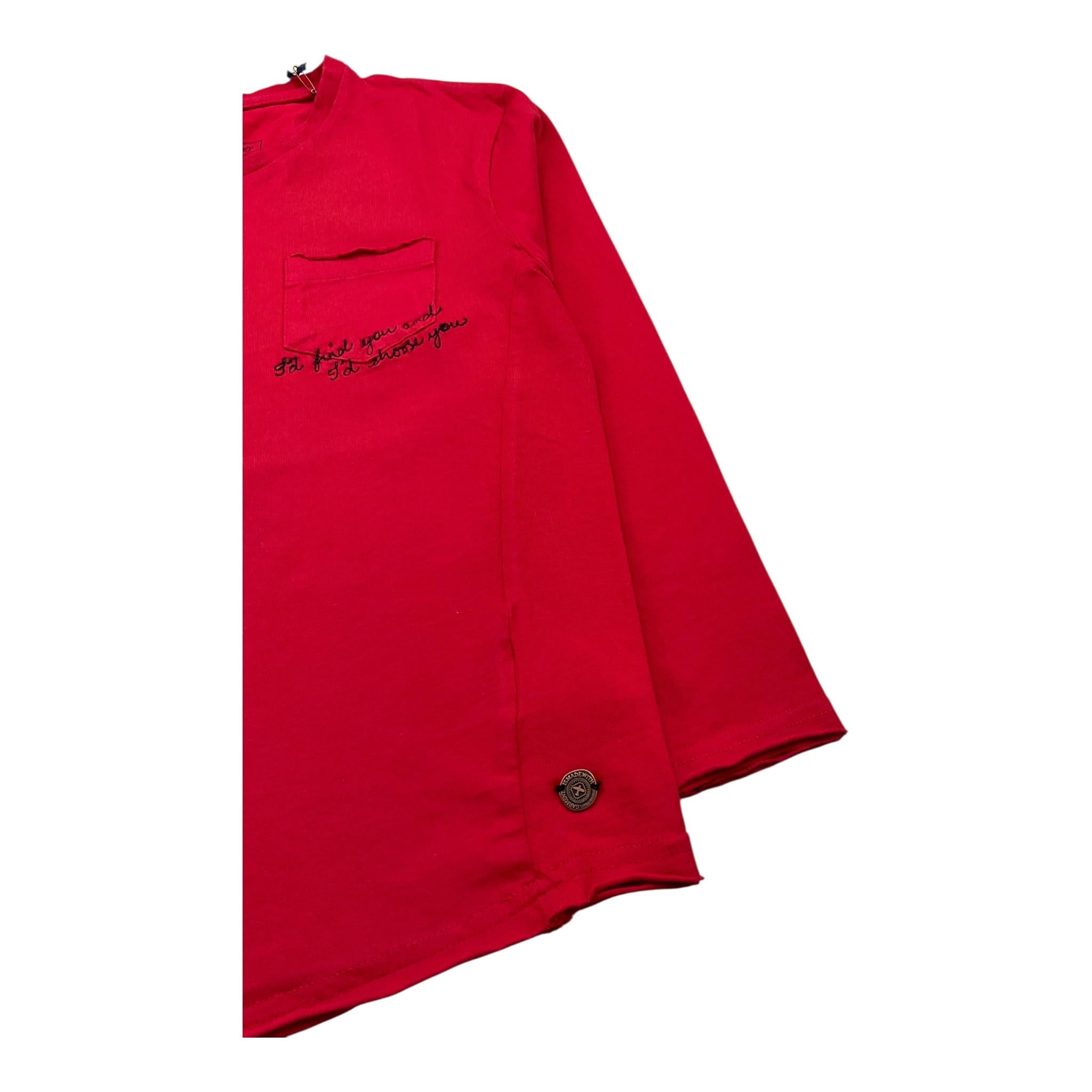 SP1 shirt girocollo tinta unita cn taschino Rosso per Bambino B3802820 ROSSO SP1