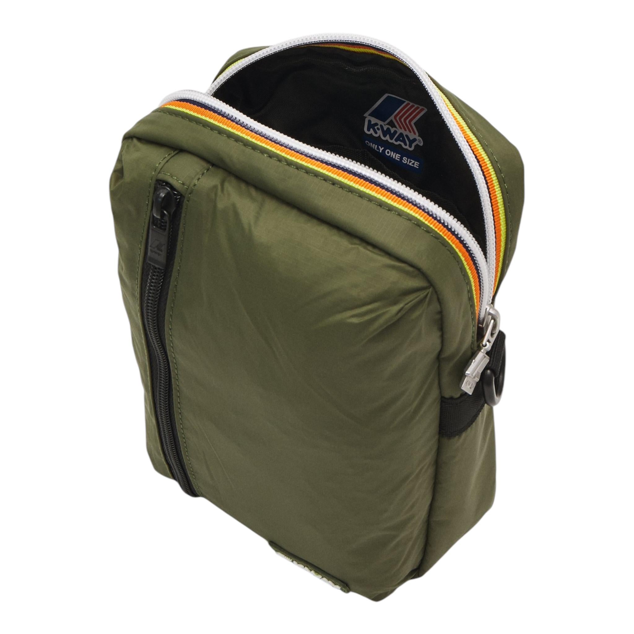 K-WAY borsello tinta unita con tracolla Verde per Bambino K7116UW VERDE K-WAY