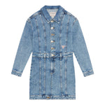 GUESS abito in denim tinta unita manica lunga Azzurro per Bambina J4YK26D4WF0X AZZURRO GUESS