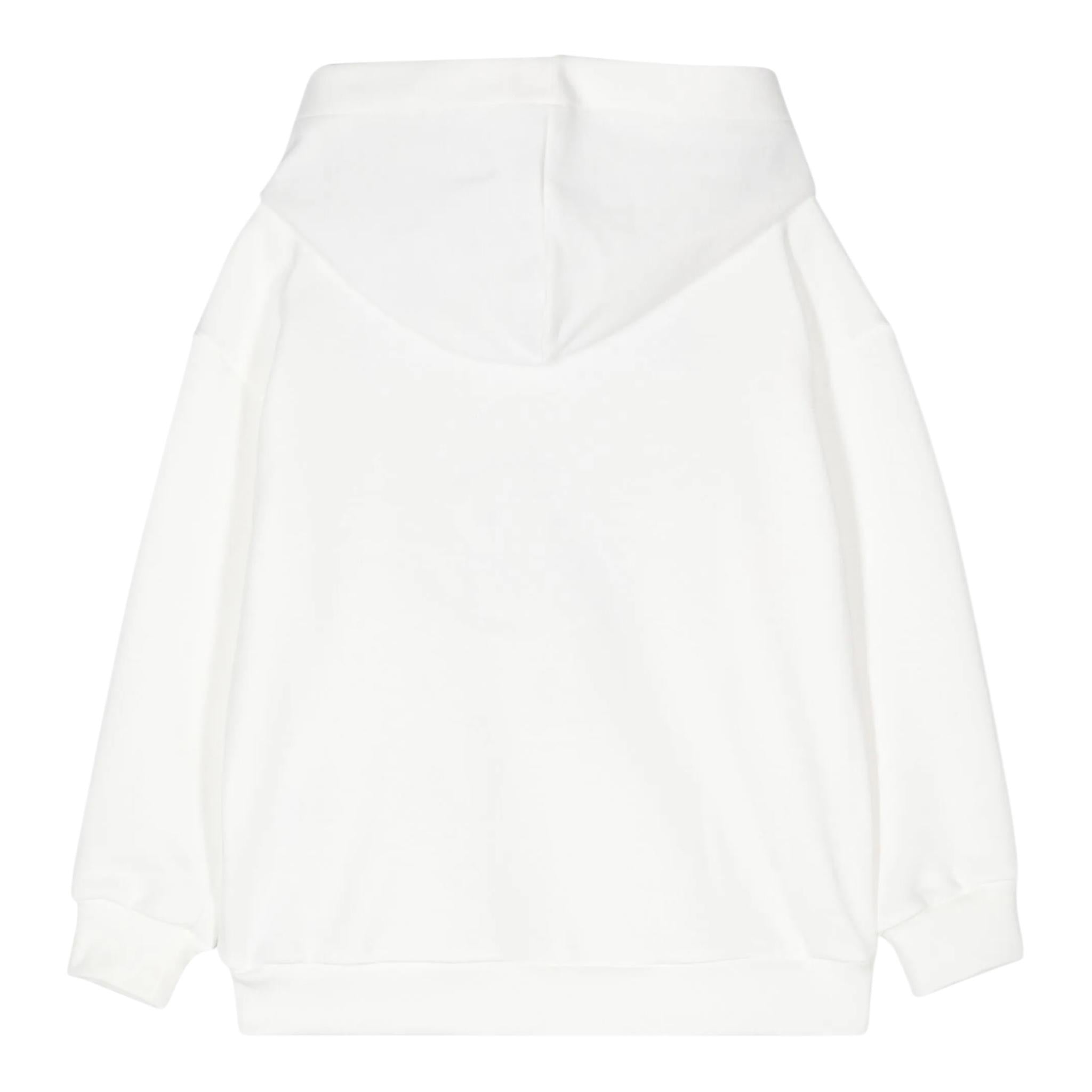 EMILIO PUCCI felpa chiusa con cappuccio tinta unita con ricami Bianco per Bambina PV4A50X BIANCO EMILIO PUCCI