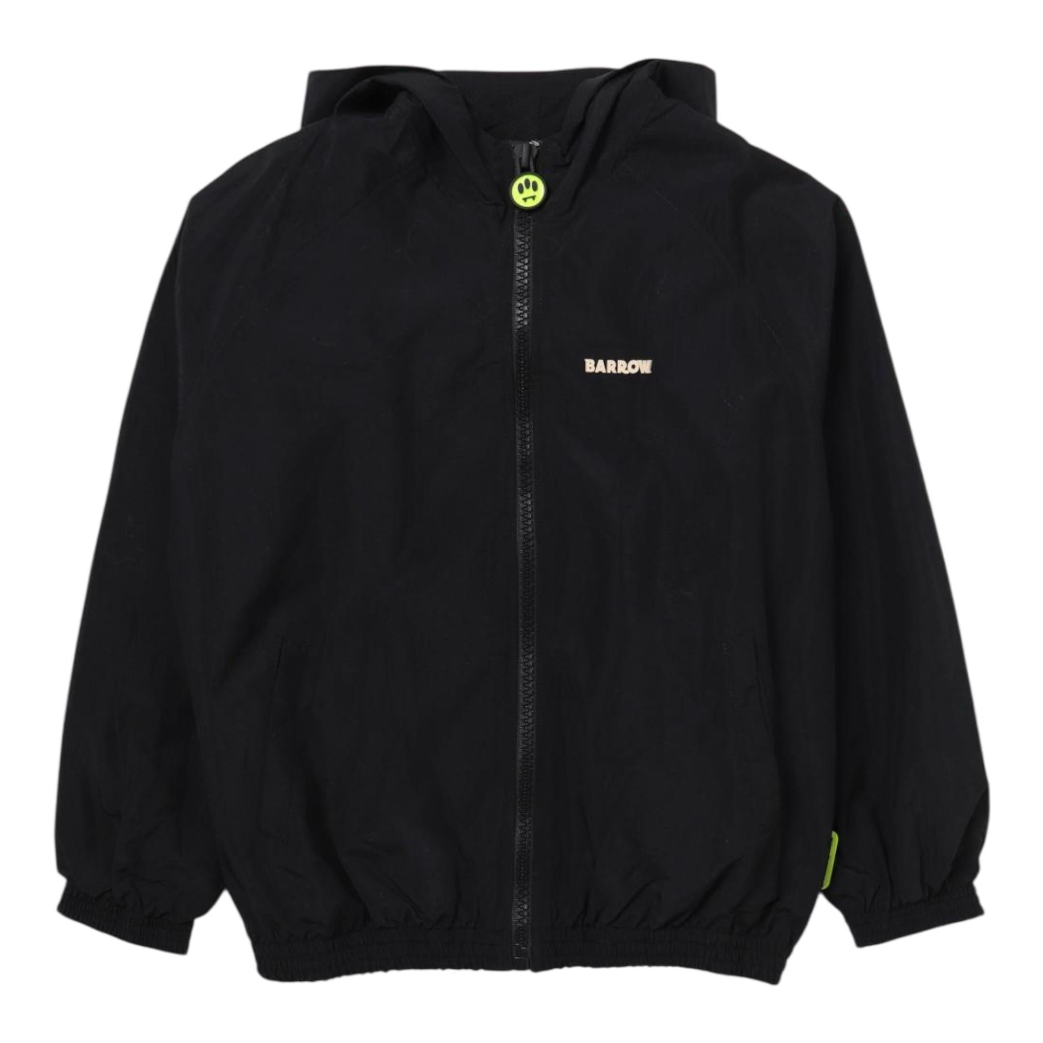 BARROW KIDS giubbino tinta unita con zip e cappuccio Nero per Bambino F3BKJUJK065 NERO BARROW KIDS