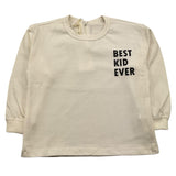 ZHOE & TOBIAH shirt girocollo tinta unita con stampa Panna per Neonato BSS7N PANNA ZHOE & TOBIAH