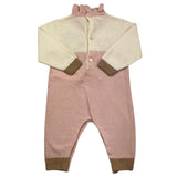LE BEBE' tutina manica lunga bicolore Panna/rosa per Neonata LBG5444 PANNA/ROSA LE BEBE'
