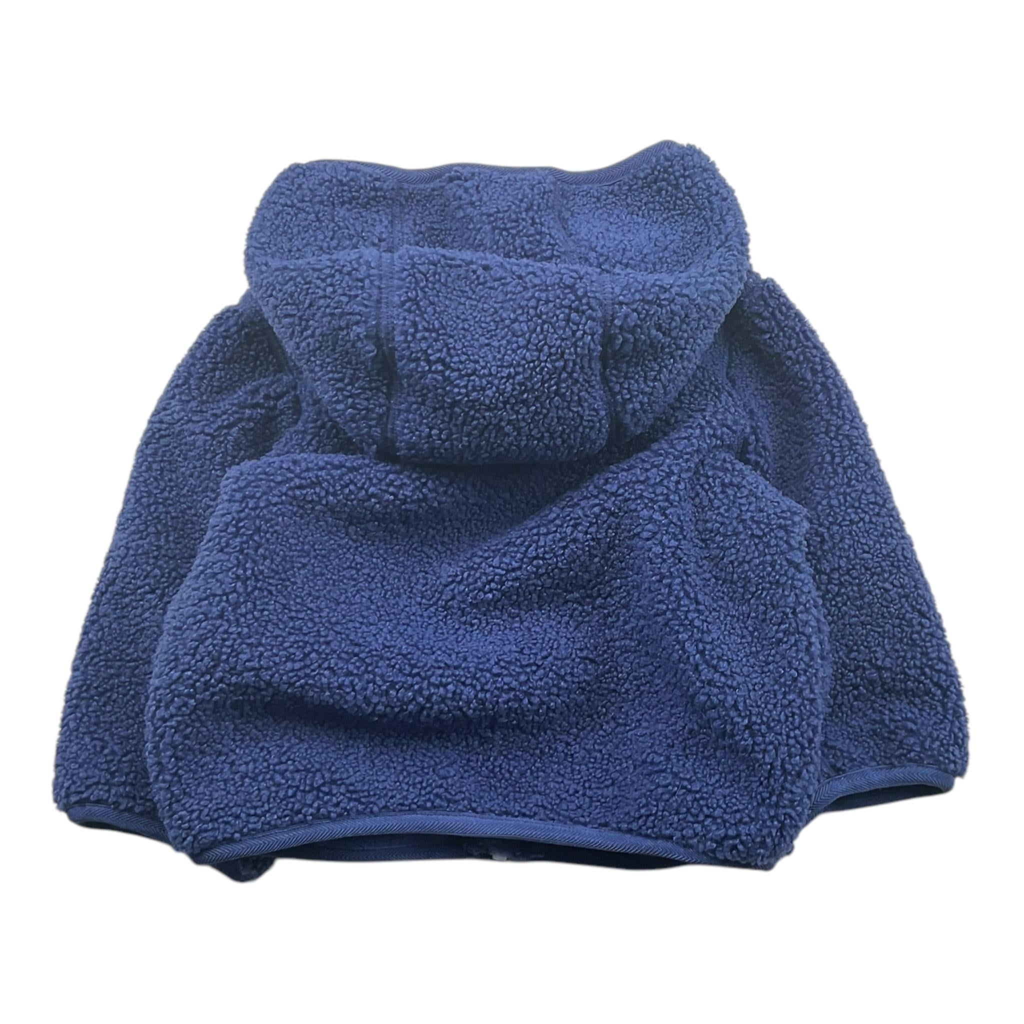 K-WAY felpa tinta unita teddy con zip e cappuccio Blu per Neonato K41478W BLU K-WAY