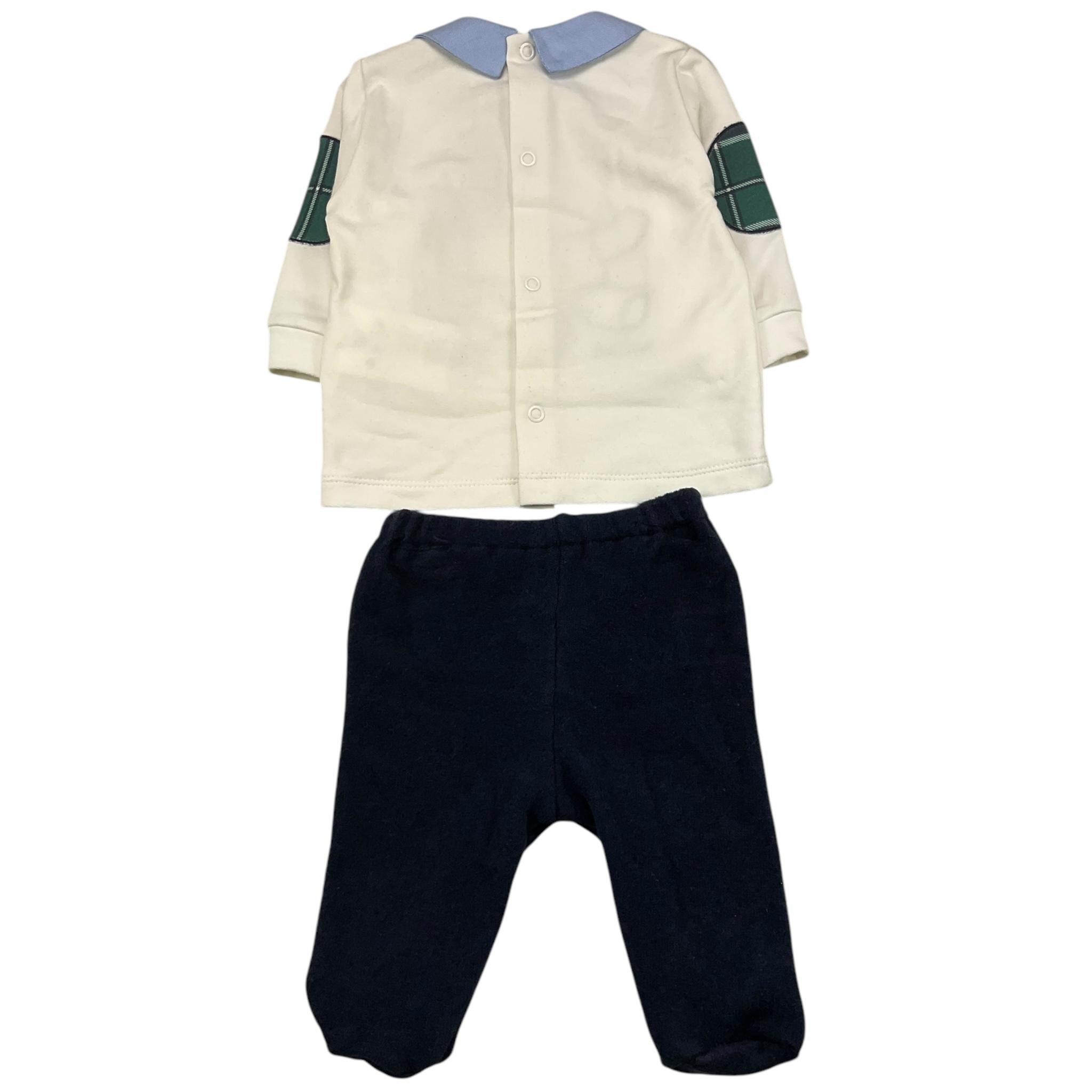 LE BEBE' completo 2 pezzi shirt-ghettina Bianco/blu per Neonato LBB5138 BIANCO/BLU LE BEBE'