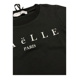 GAELLE t-shirt girocollo tinta unita con stampa Nero per Bambina 2746M00088 NERO GAELLE