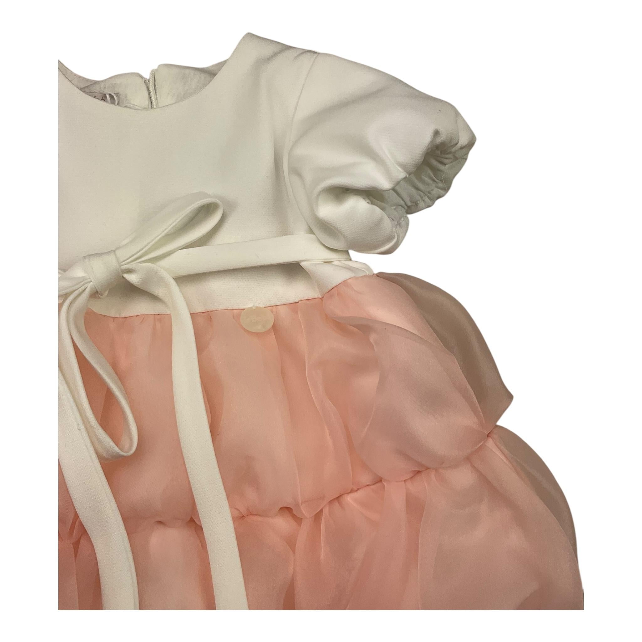 LE BEBE' abito mezza manica bicolore Bianco/rosa per Neonata LBG6171 BIANCO/ROSA LE BEBE'