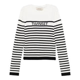 TWINSET maglia bicolore con fantasia a righe Bianco/nero per Bambina 242GJ3030 BIANCO/NERO TWINSET
