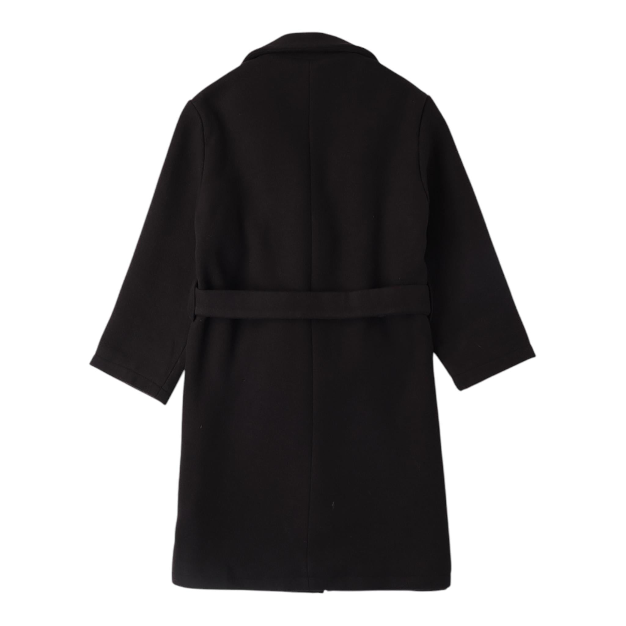SARABANDA cappotto tinta unita con bottoni Nero per Bambina A723 NERO SARABANDA