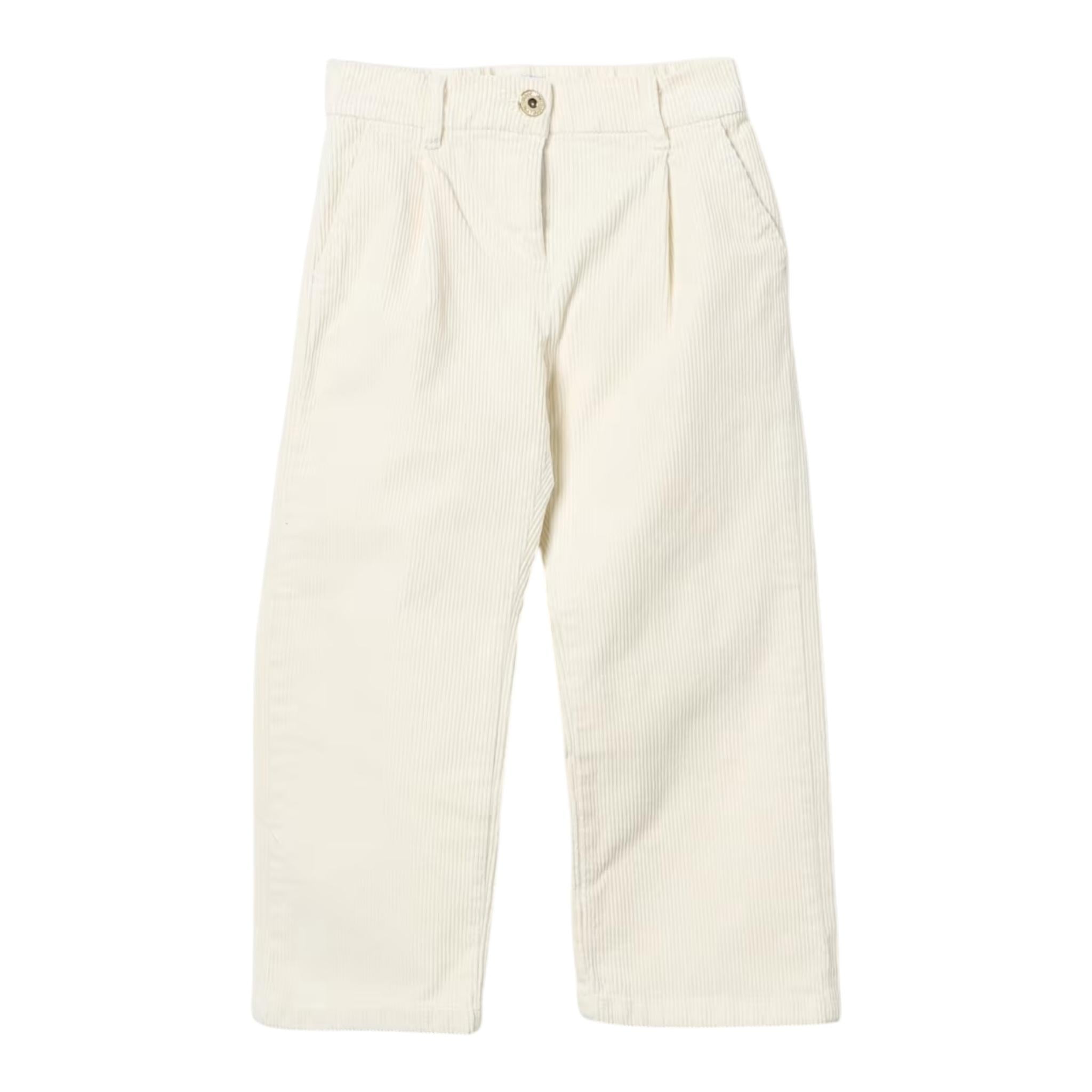 MOSCHINO pantalone tinta unita in camoscio Crema per Bambino HDP05W CREMA MOSCHINO