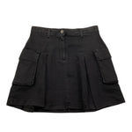 PLEASE gonna in denim tinta unita con tasconi Nero per Bambina GB10010G66 NERO PLEASE