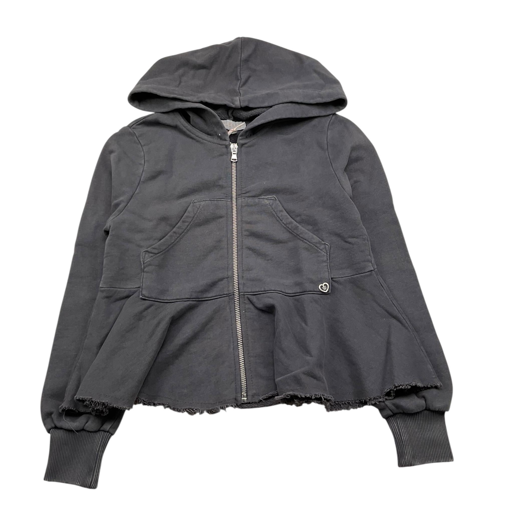 PLEASE felpa cn zip e cappuccio tinta unita Grigio per Bambina LK17040G66 GRIGIO PLEASE