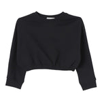 STELLA McCARTNEY felpa girocollo tinta unita con stampa retro Nero per Bambina TV4D40 NERO STELLA McCARTNEY