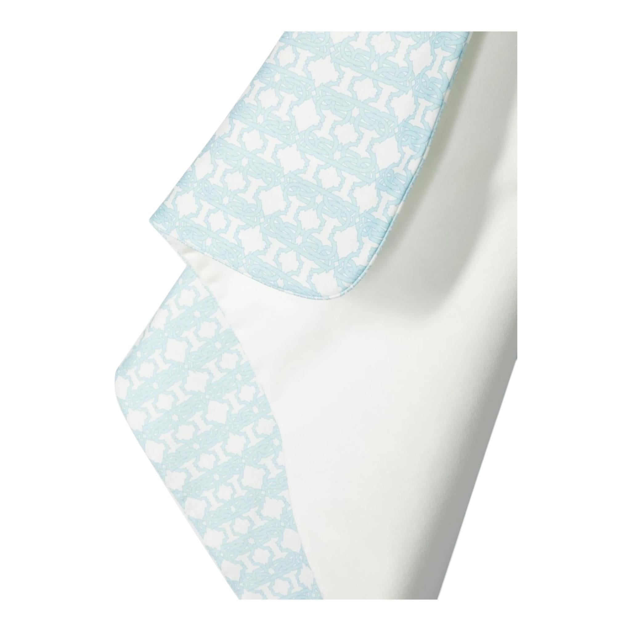 ROBERTO CAVALLI coperta tinta unita con stampa fantasia Bianco/azzurro per Neonato TJT806 BIANCO/AZZURRO ROBERTO CAVALLI