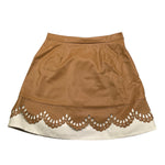 MIMISOL gonna tinta unita con trafori Cammello per Bambina MFGO172 CAMMELLO MIMISOL