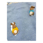 SAINT BARTH maglia mezzo collo tinta unita con ricami Azzurro per Bambina BLOM004 AZZURRO SAINT BARTH