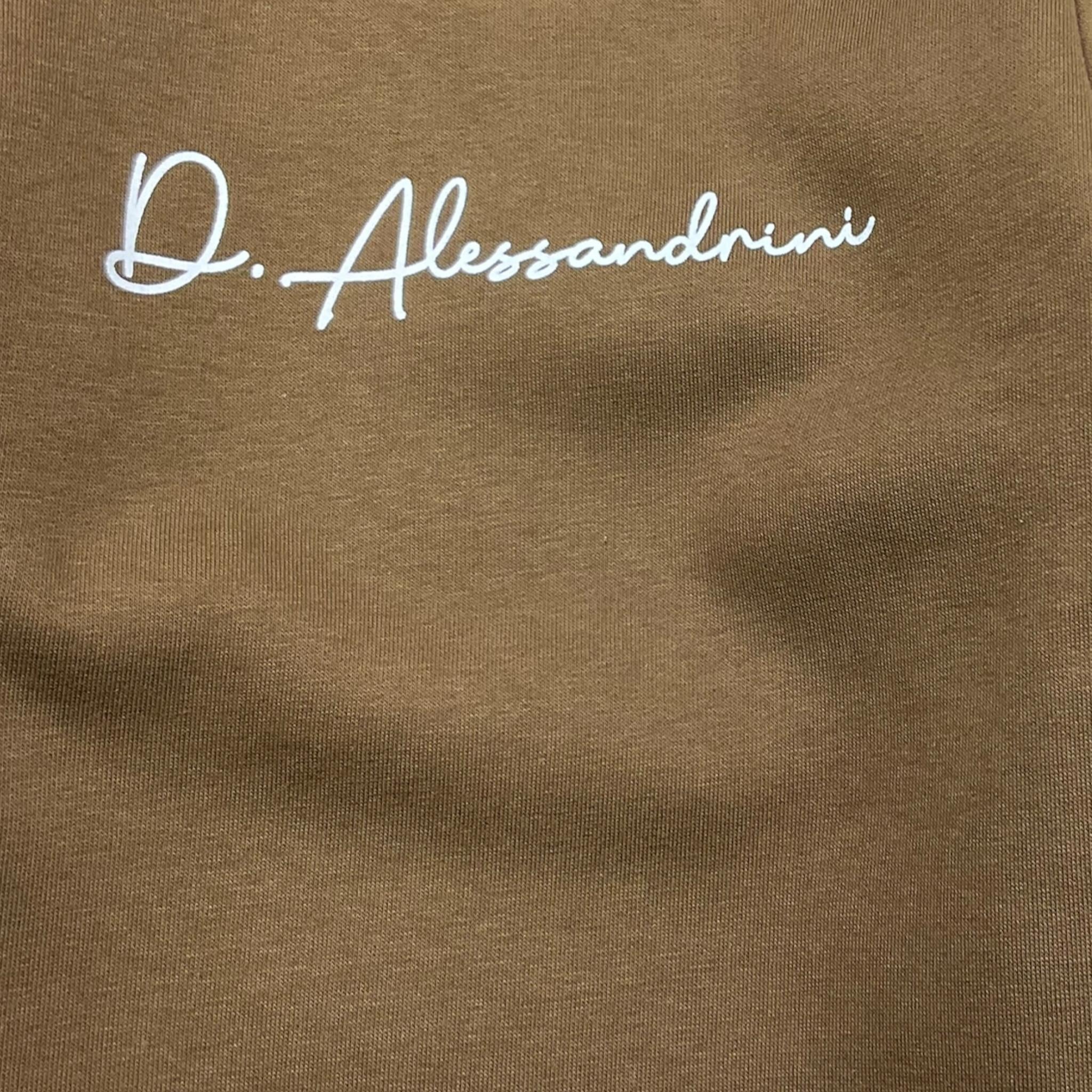 DANIELE ALESSANDRINI felpa girocollo tinta unita con stampa Marrone per Bambino 1231F00077 MARRONE DANIELE ALESSANDRINI