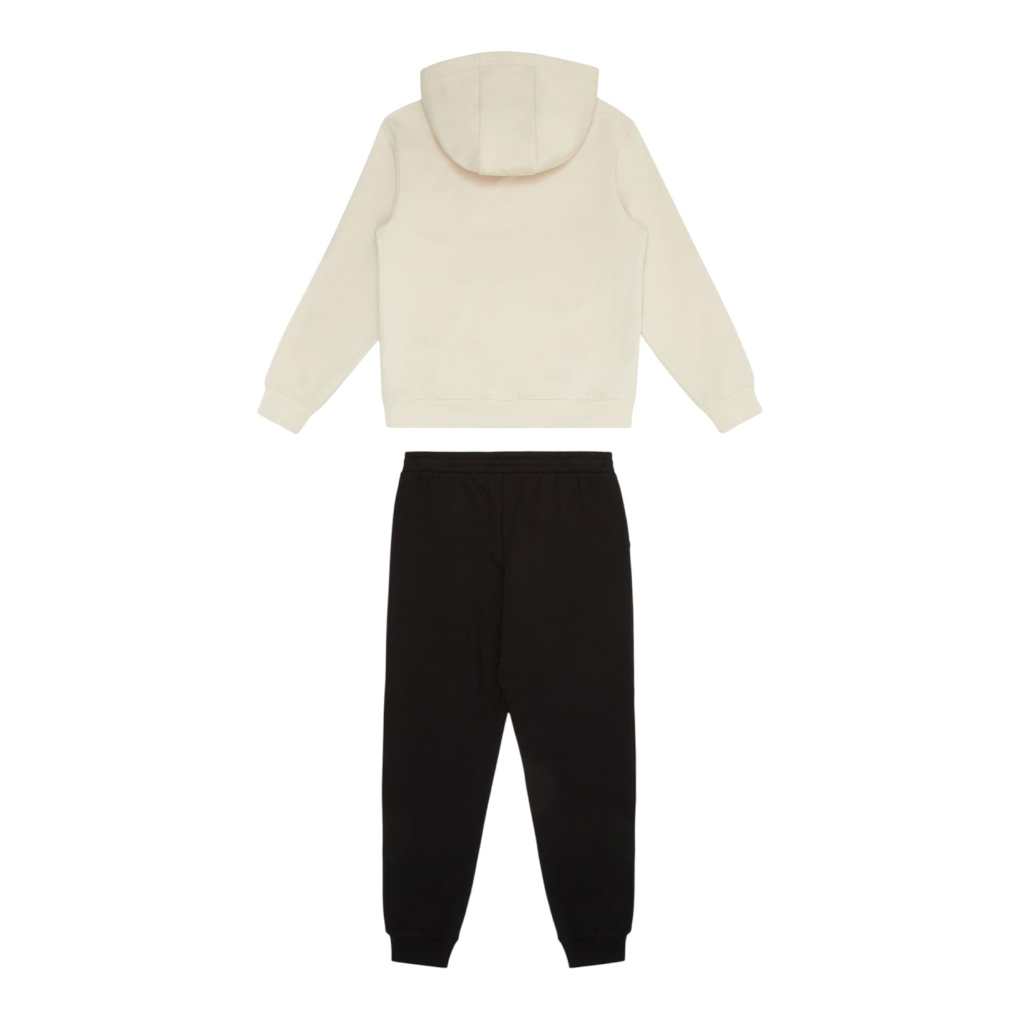 EMPORIO ARMANI completo 2 pezzi felpa-pantalone bicolore Panna/nero per Bambino 8NBV54 PANNA/NERO EMPORIO ARMANI