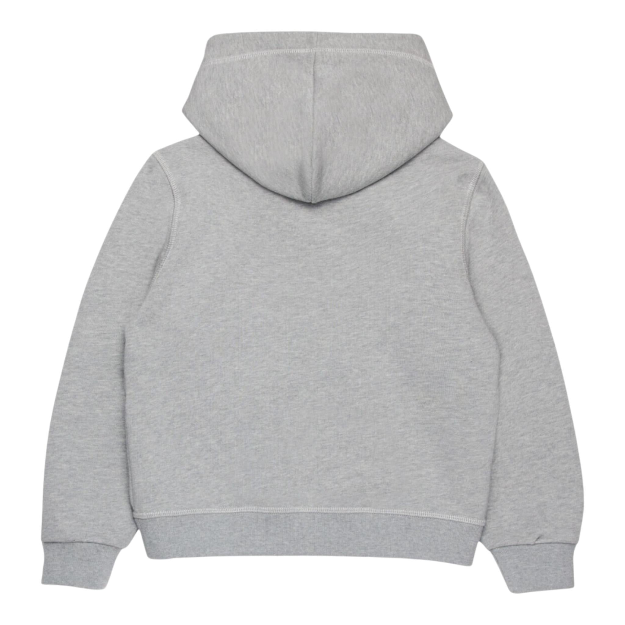 DSQUARED2 felpa chiusa con cappuccio tinta unita con stampa logo Grigio per Bambino DQ2616X GRIGIO DSQUARED2