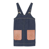 ELISABETTA FRANCHI salopette in denim tinta unita con tasche in contrasto Blu per Bambina EFAB545 BLU ELISABETTA FRANCHI