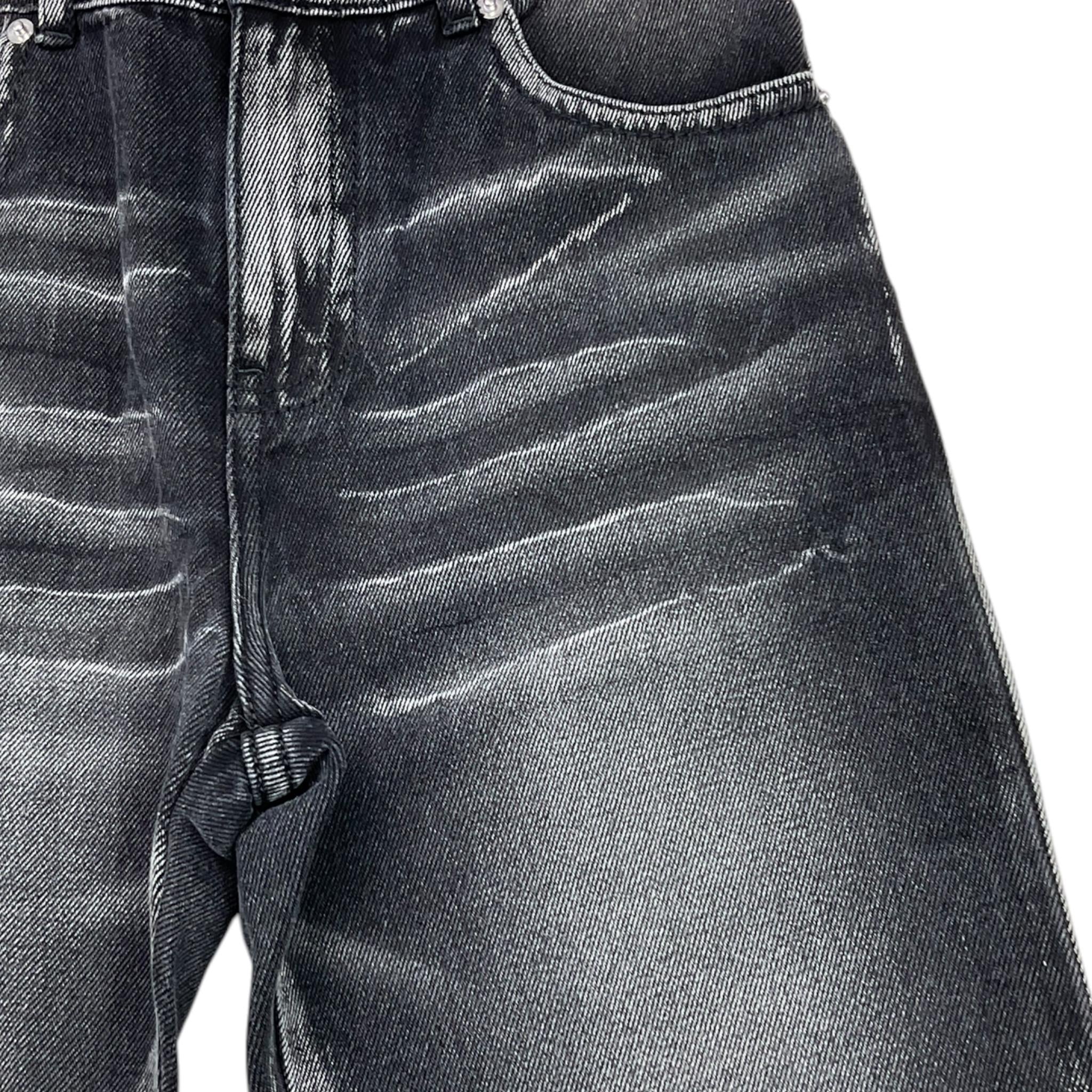 MOSCHINO jeans tinta unita con girovita regolabile Nero per Bambino HUP08O NERO MOSCHINO