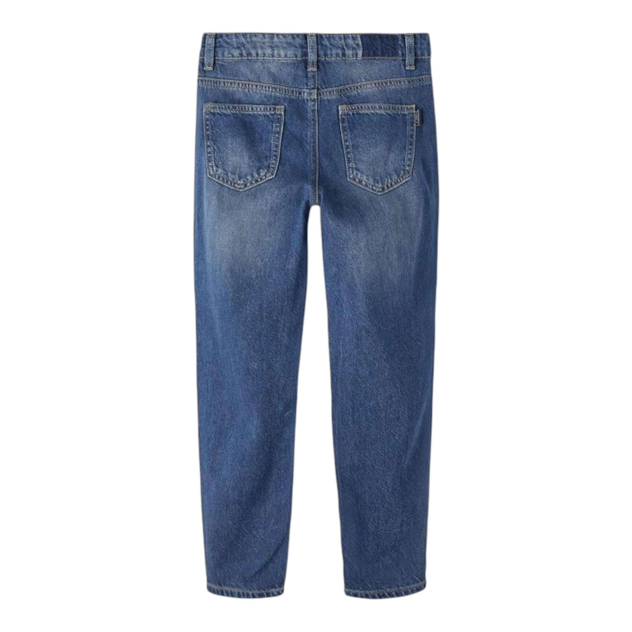 NAME IT jeans tinta unita con girovita regolabile Blu per Bambino 13211702 BLU NAME IT