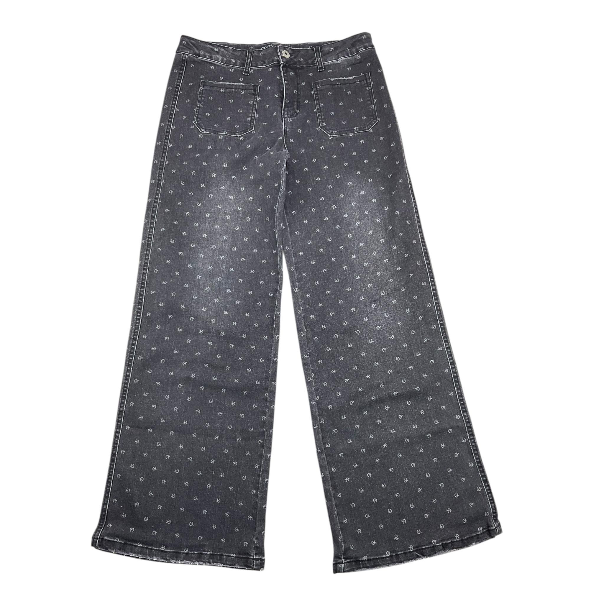 CECYLE jeans tinta unita modello palazzo Nero per Bambina BY1888 NERO CECYLE