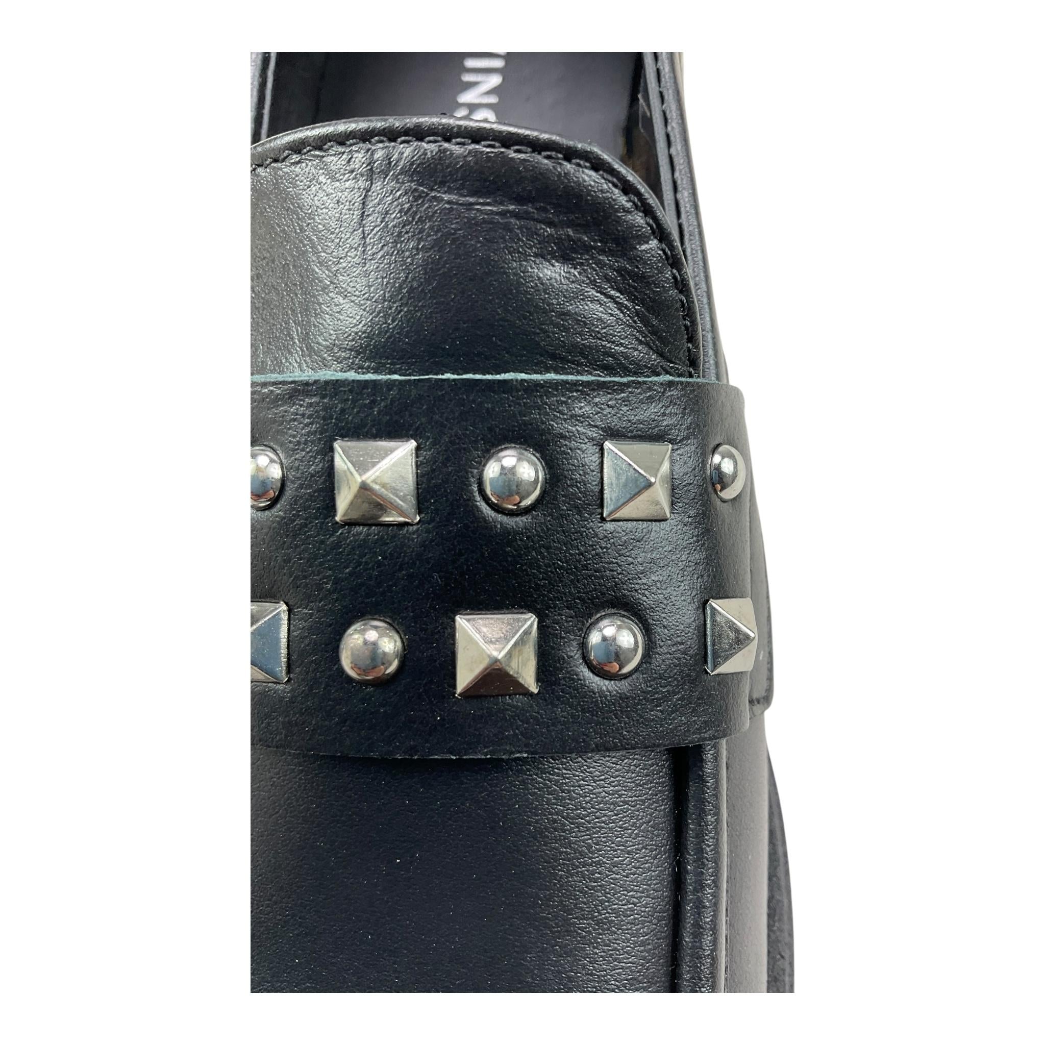 TWINSET mocassino tinta unita con borchie Nero per Bambina 242GCJ024 NERO TWINSET