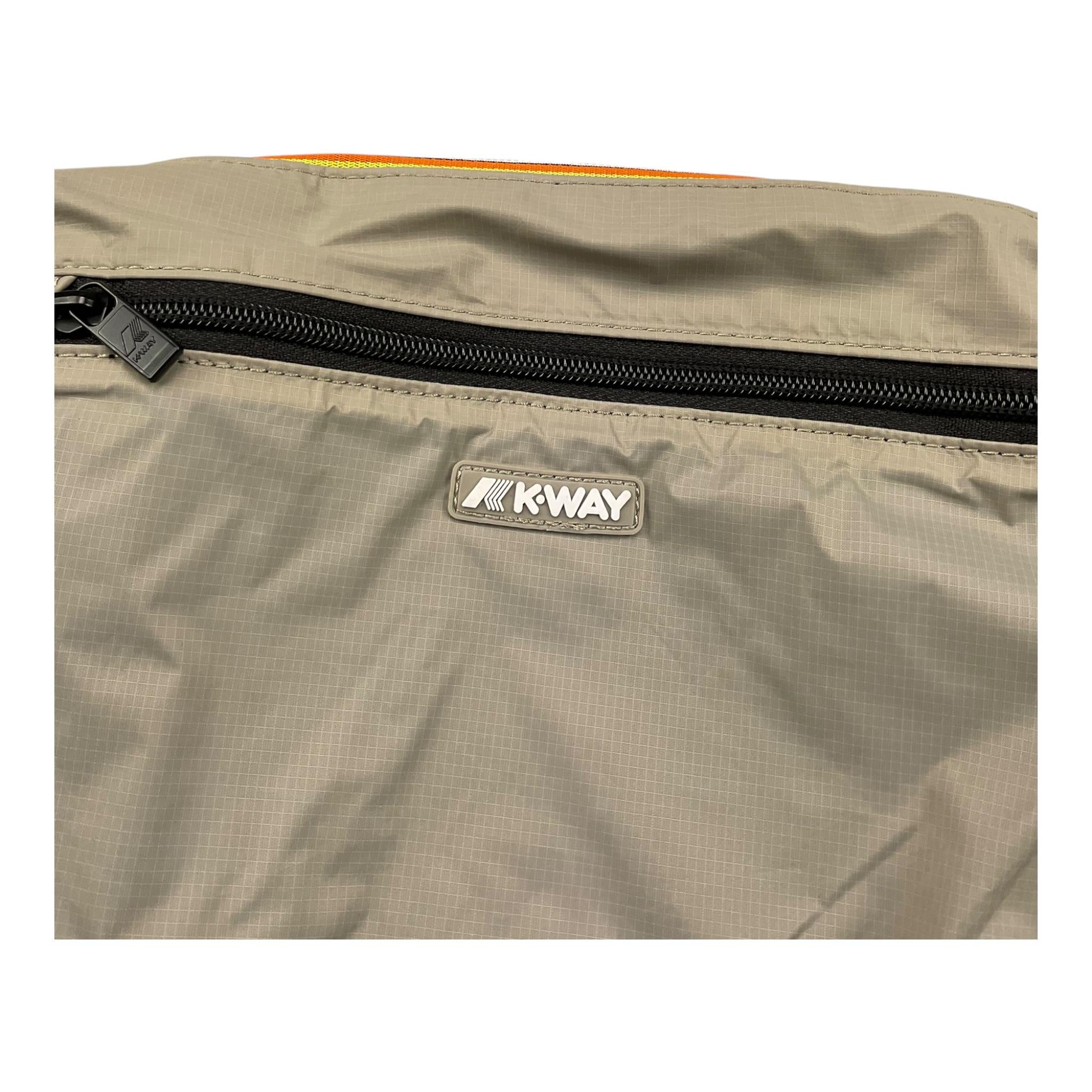 K-WAY borsello tinta unita con zip in contrasto Verde per Bambino B8125RW VERDE K-WAY
