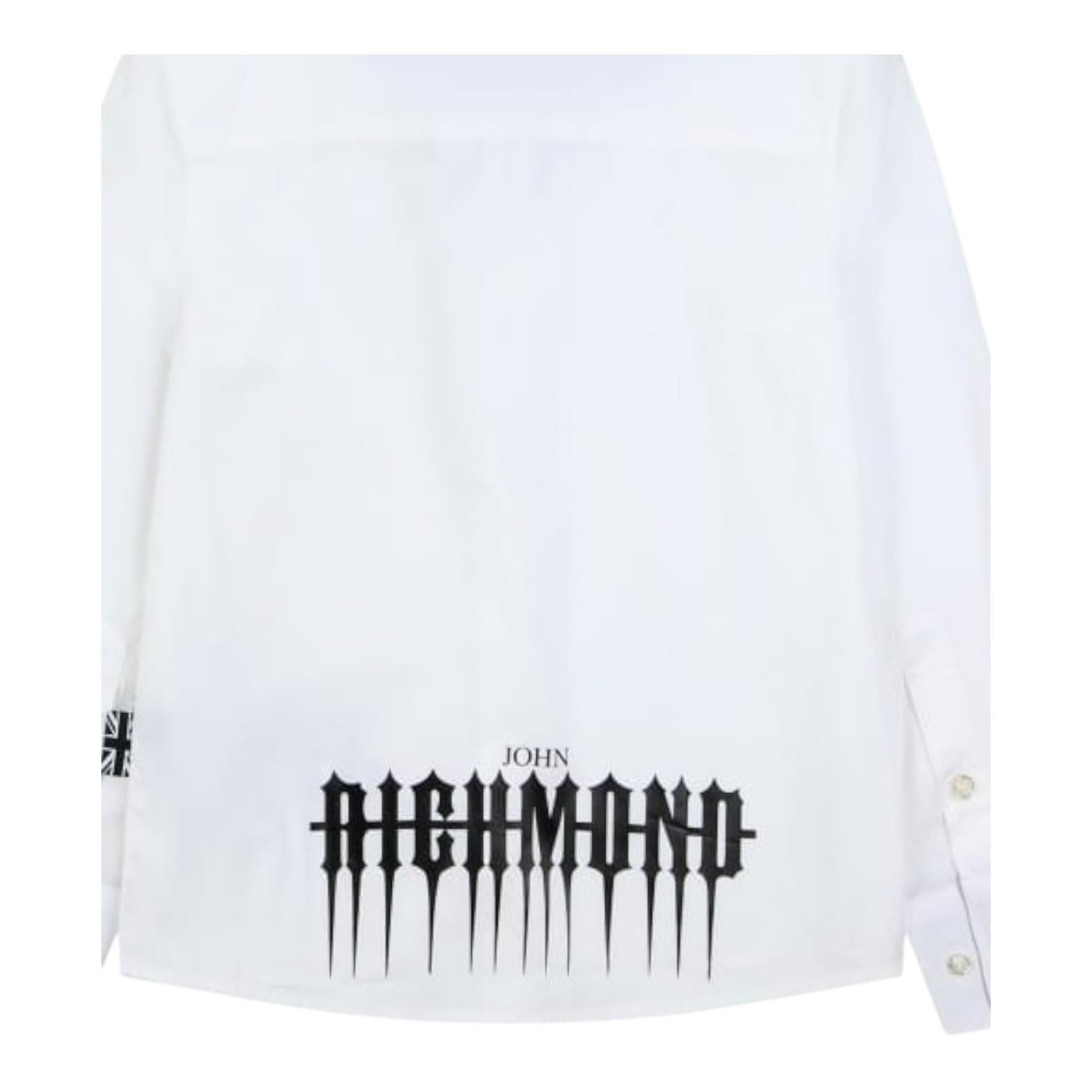 JOHN RICHMOND camicia tinta unita con logo Bianco per Bambino RBA24016CA BIANCO JOHN RICHMOND